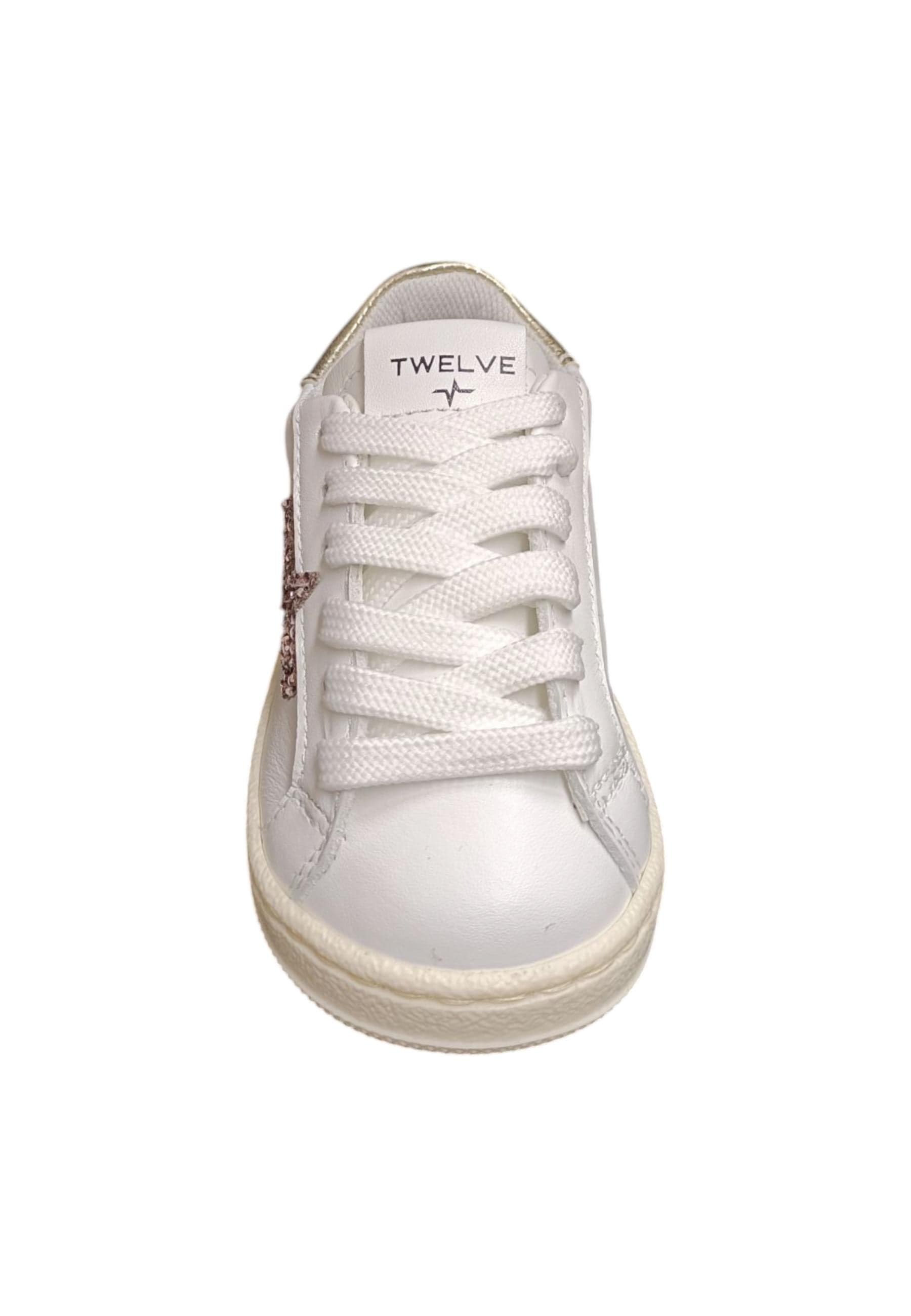 Scarpe sneakers Bambine e ragazze TWELVE gamme  bianco-glicine-platino laccio in Sneaker casual Scarpetteria Gica - Trani, commercioVirtuoso.it