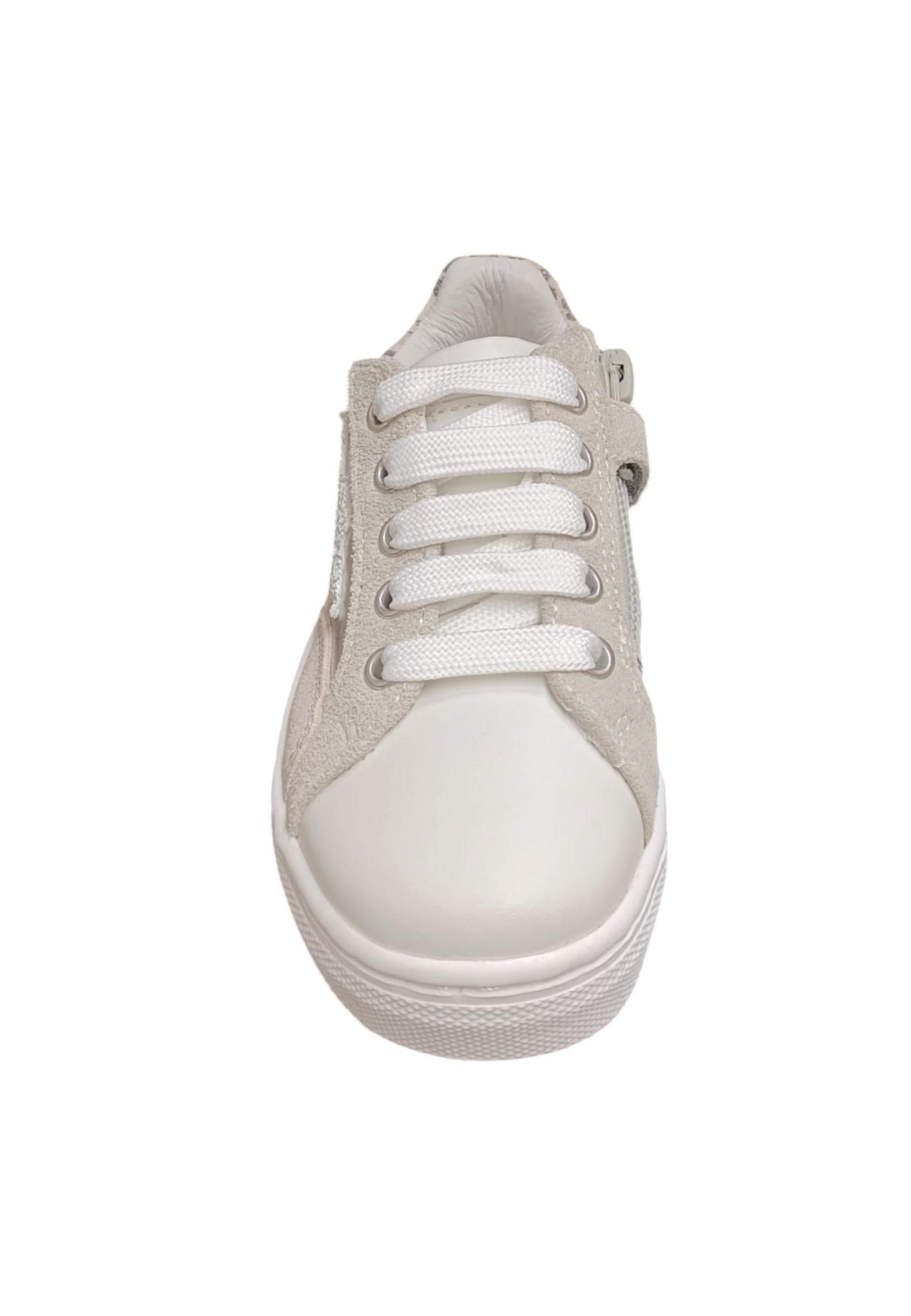 Scarpe sneakers Bambine e ragazze balducci BUTTER  bianco-argento-beige-maculato laccio e zip laterale in Ballerine Scarpetteria Gica - Trani, commercioVirtuoso.it