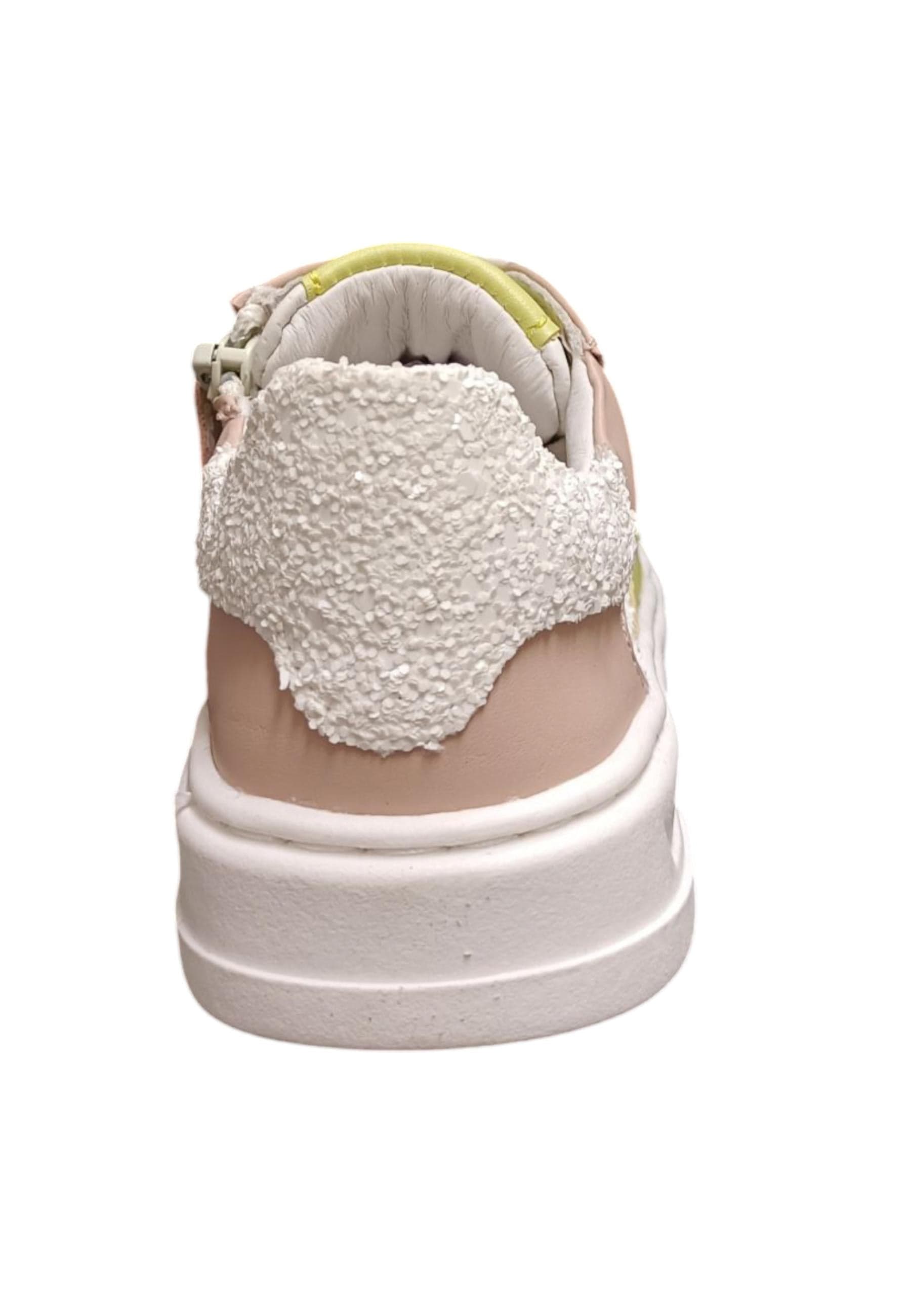 Scarpe sneakers Bambine e ragazze balducci TRACK  bianco-rosa-giallo laccio e zip laterale in Ballerine Scarpetteria Gica - Trani, commercioVirtuoso.it