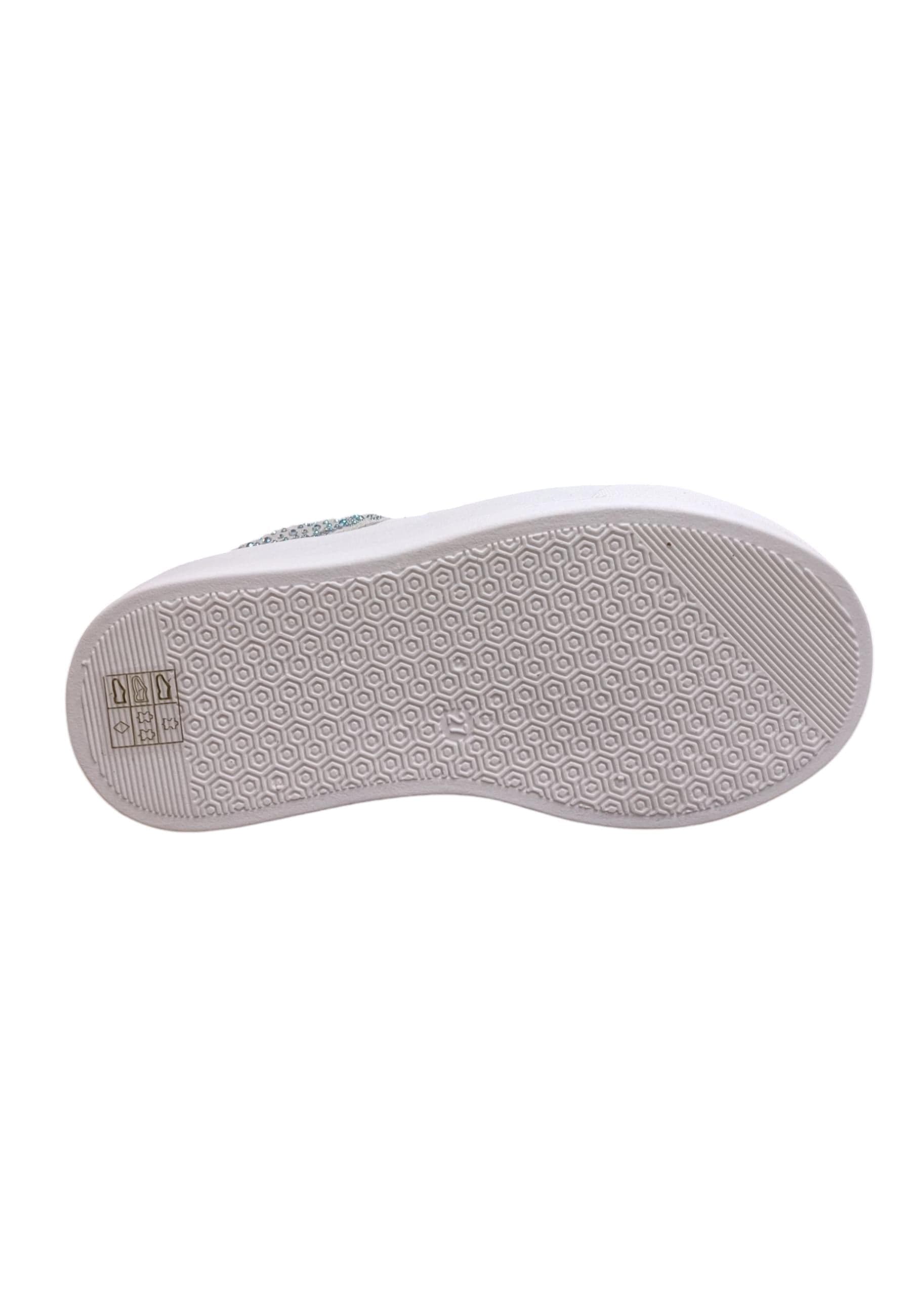 Scarpe sneakers Bambine e ragazze balducci kiab  bianco-argento laccio e zip laterale - 5
