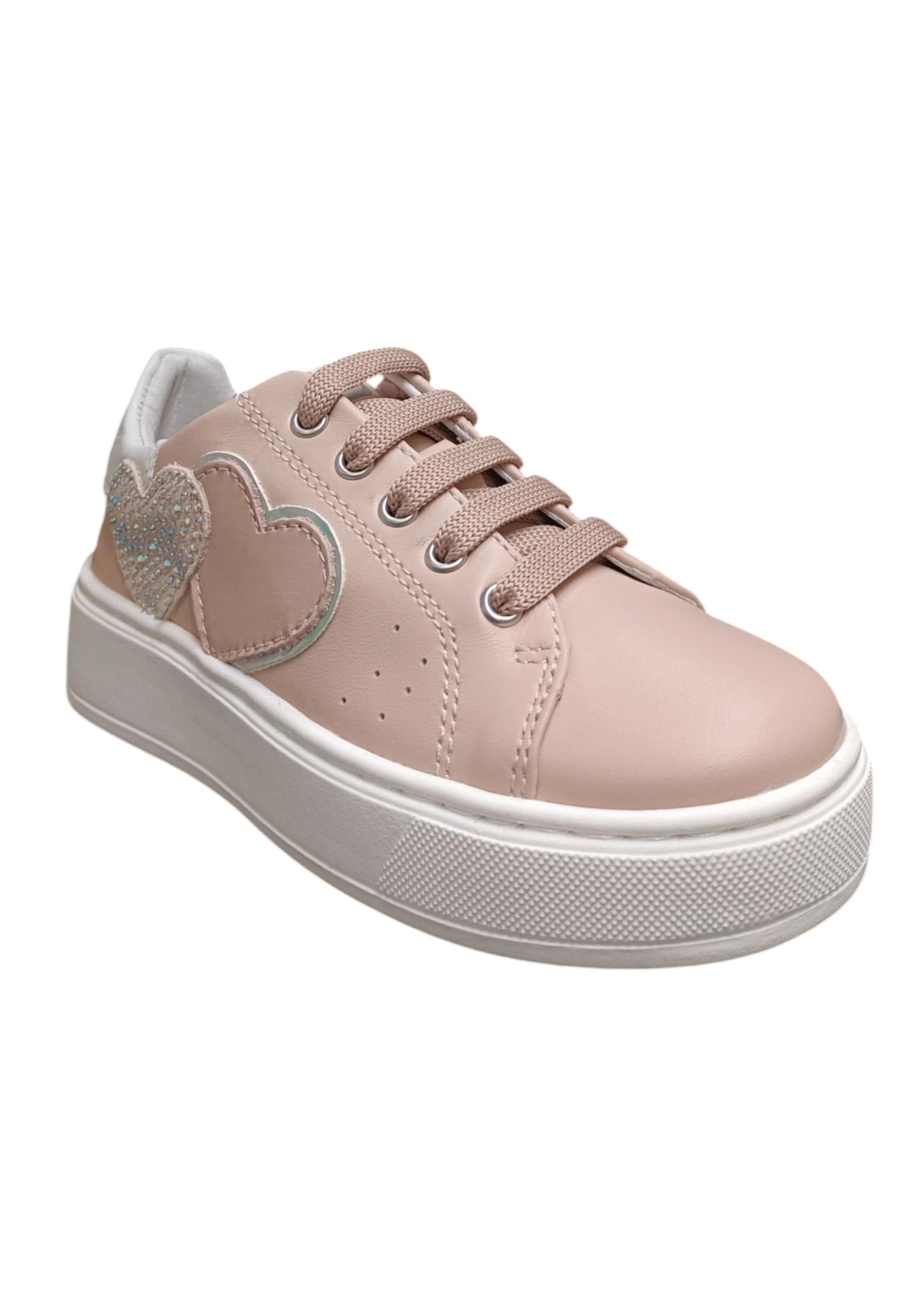 Scarpe sneakers Bambine e ragazze balducci kiab  rosa-argento laccio e zip laterale in Ballerine Scarpetteria Gica - Trani, commercioVirtuoso.it