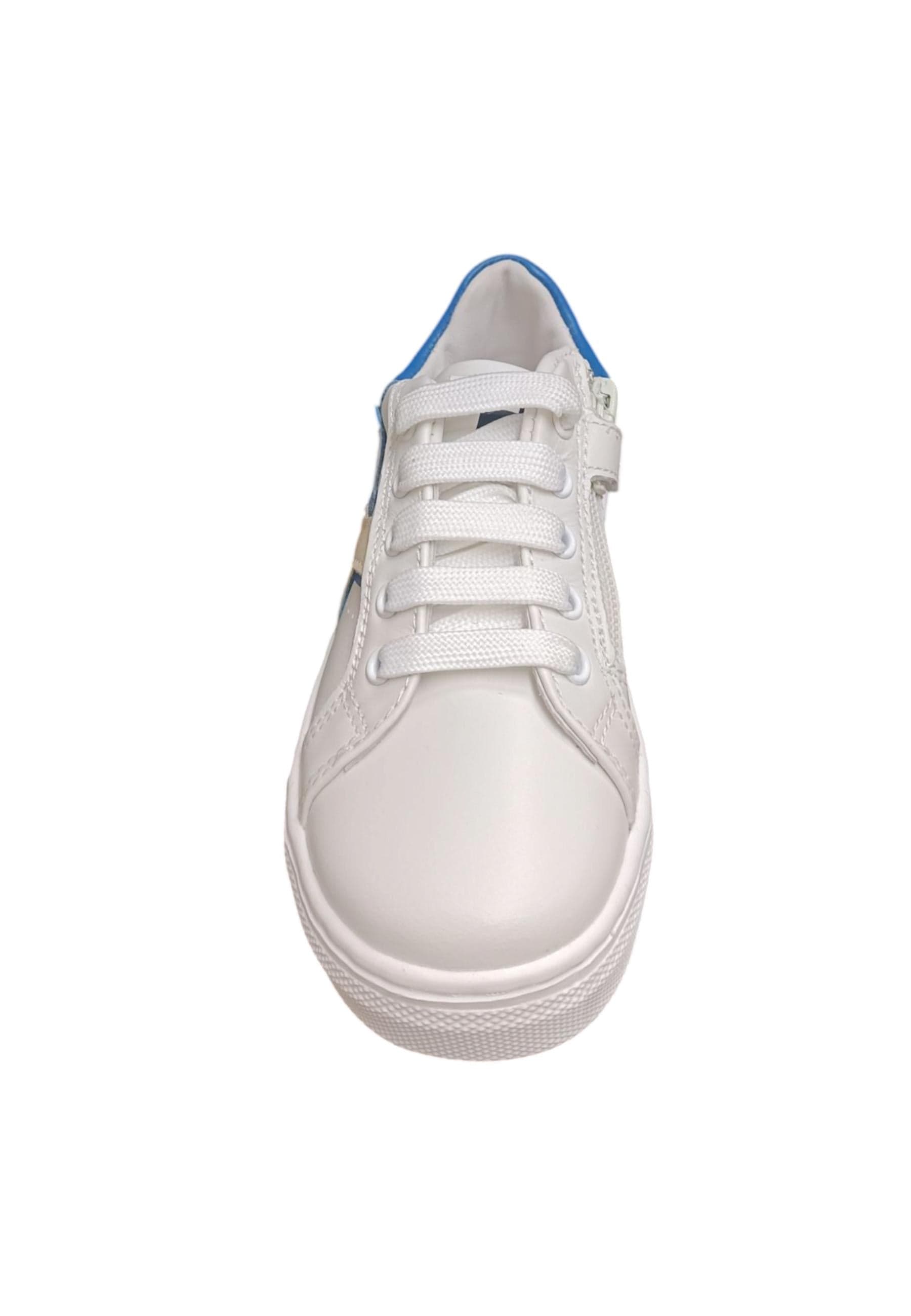 Scarpe sneaker Bambini e ragazzi balducci BUTTER  bianco-blue laccio e zip laterale in Ballerine Scarpetteria Gica - Trani, commercioVirtuoso.it