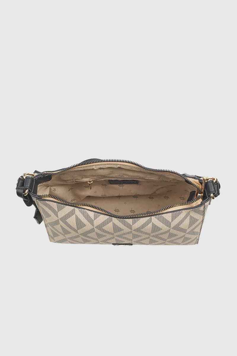 VERDE FASHION | Borsa a spalla motivo geometrico - 4