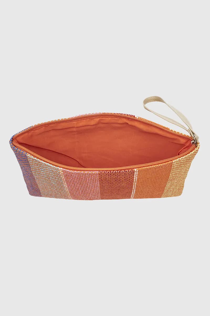 VERDE FASHION | Pochette mare in rafia a righe - 4