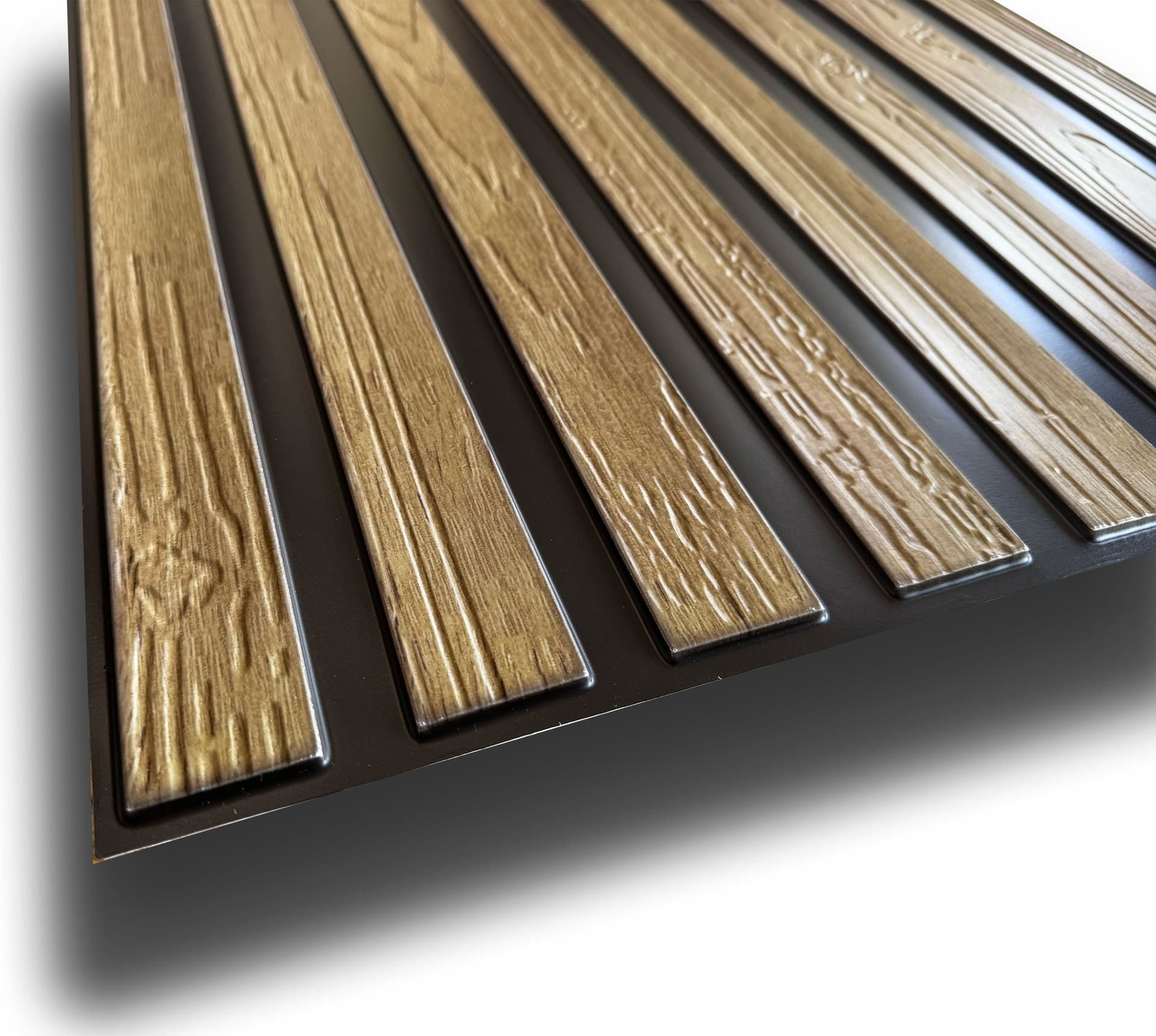 Pannelli 3D Rivestimento a parete in PVC effetto LAMELLI ROVERE 97x50cm Realistici, isolanti, idrorepellenti. in Decorazioni a parete Eternal Parquet - Ariano Irpino, commercioVirtuoso.it