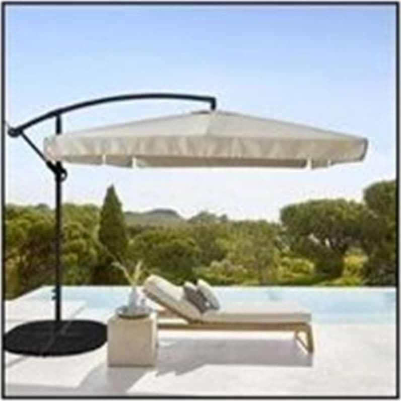 OMBRELLONE LATERALE DA GIARDINO PROTEZIONE SOLE 2X3MT IMPERMEABILE BEIGE CON BASE 223211 - 5