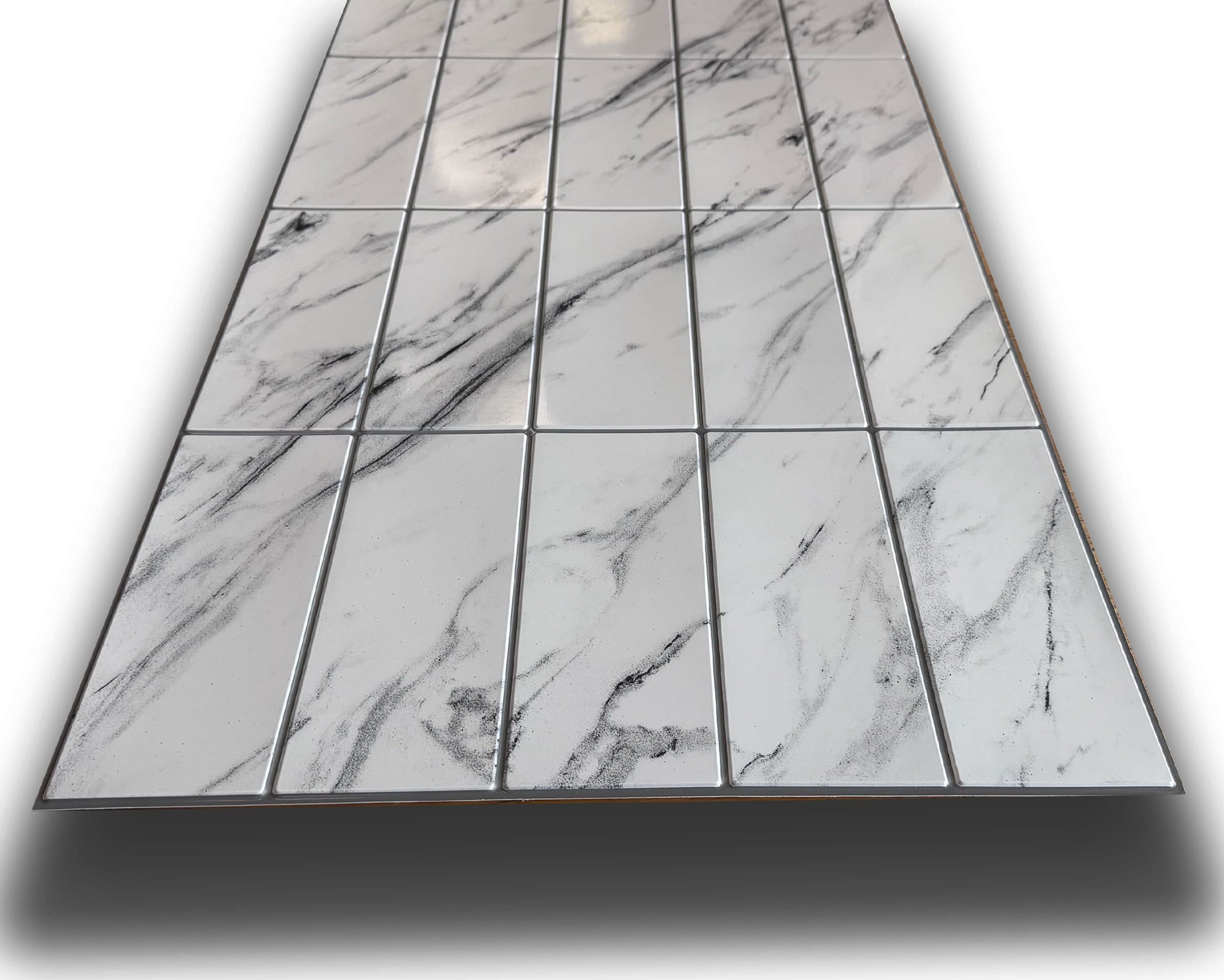 Pannelli 3D Rivestimento a parete in PVC effetto MARMO CARRARA 95x48cm Realistici, isolanti, idrorepellenti. in Decorazioni a parete Eternal Parquet - Ariano Irpino, commercioVirtuoso.it