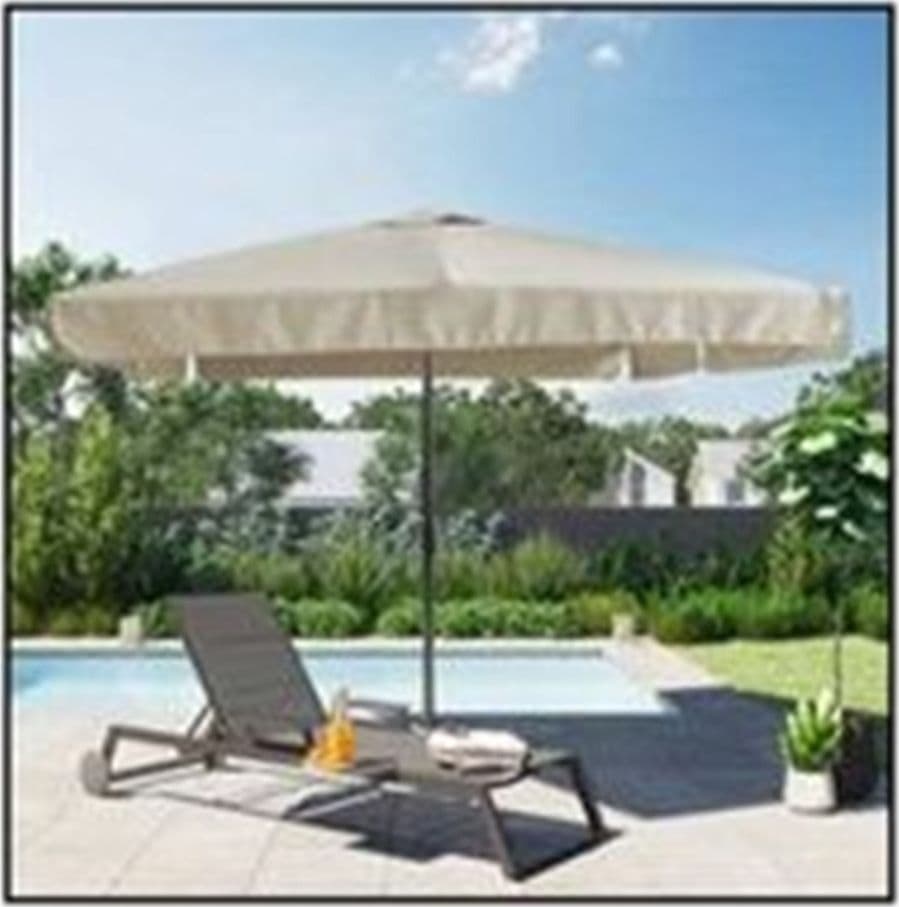 OMBRELLONE DA GIARDINO ESTERNO BALCONE TERRAZZO BEIGE 3X2 MT CON MANOVELLA 223221 - 7
