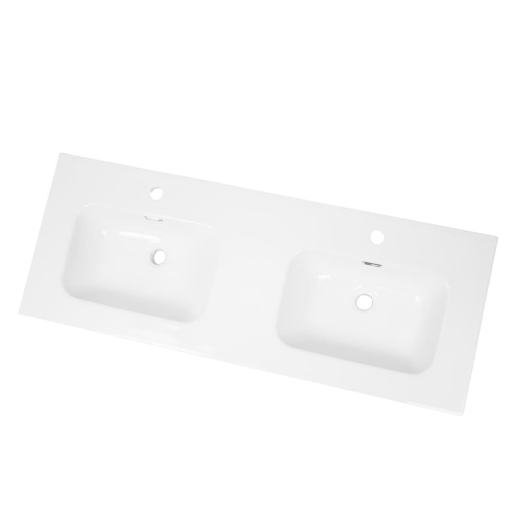 Lavabo ad Incasso in Ceramica Bianco Lucido per Mobili Bagno - 40