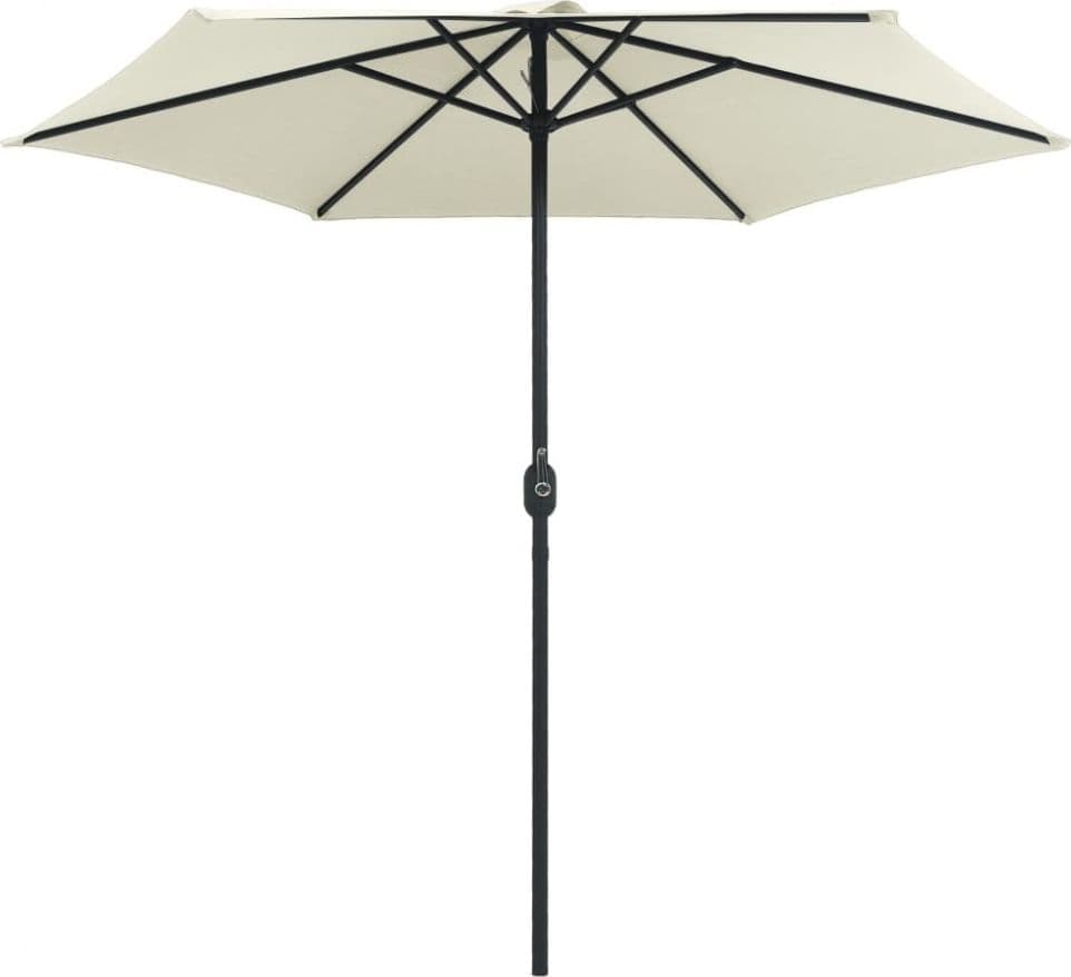OMBRELLONE DA GIARDINO PARASOLE PISCINA TERRAZZA Ø270X220CM BIANCO MANOVELLA 017058 - 4