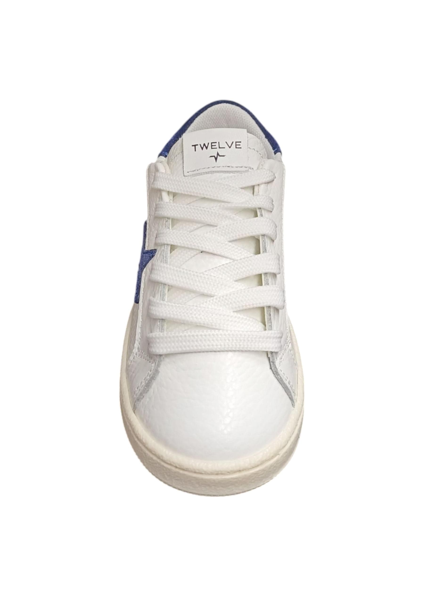 Scarpe sneakers Bambini e ragazzi TWELVE gamme  bianco-blue laccio in Ballerine Scarpetteria Gica - Trani, commercioVirtuoso.it