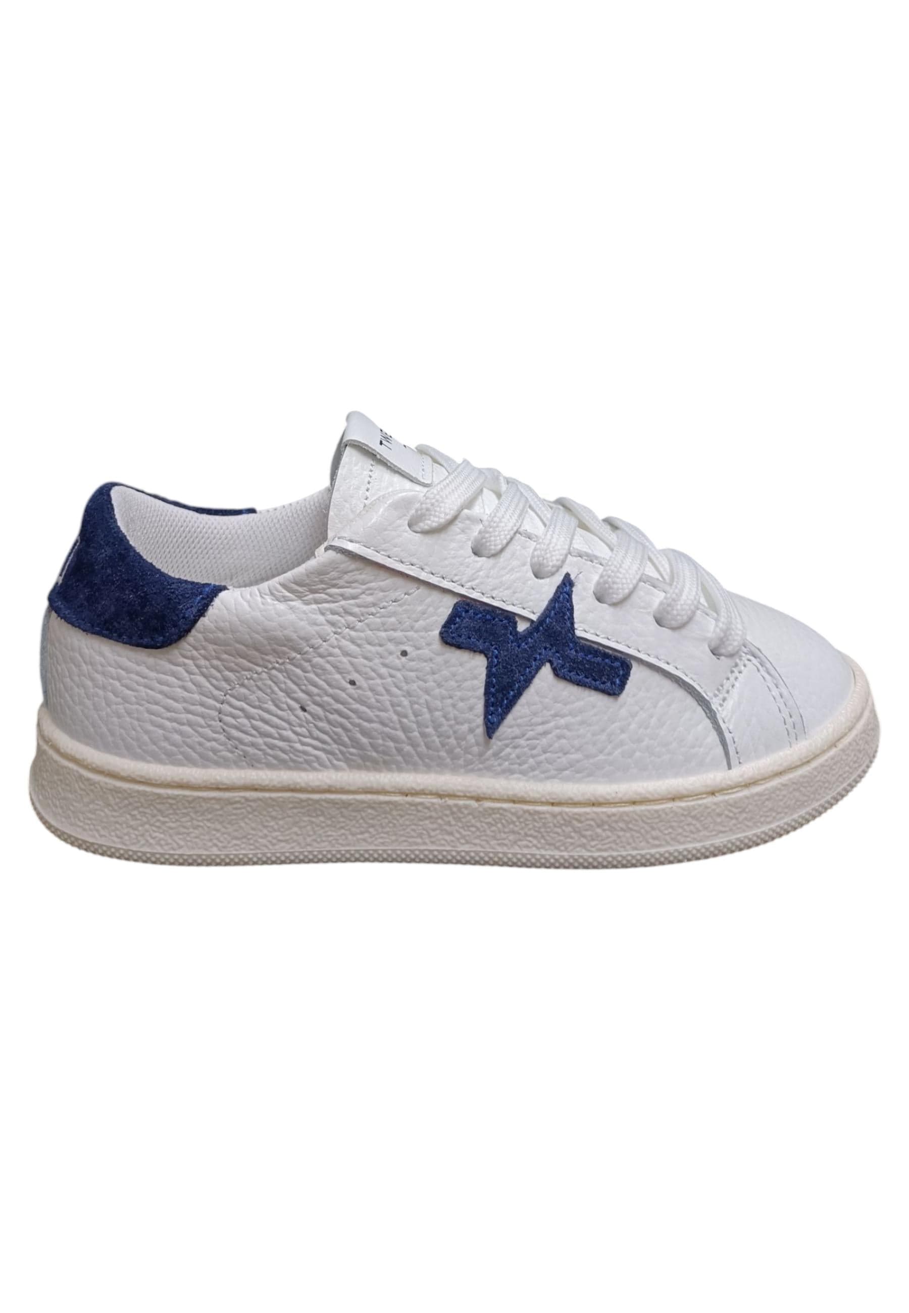 Scarpe sneakers Bambini e ragazzi TWELVE gamme  bianco-blue laccio in Ballerine Scarpetteria Gica - Trani, commercioVirtuoso.it