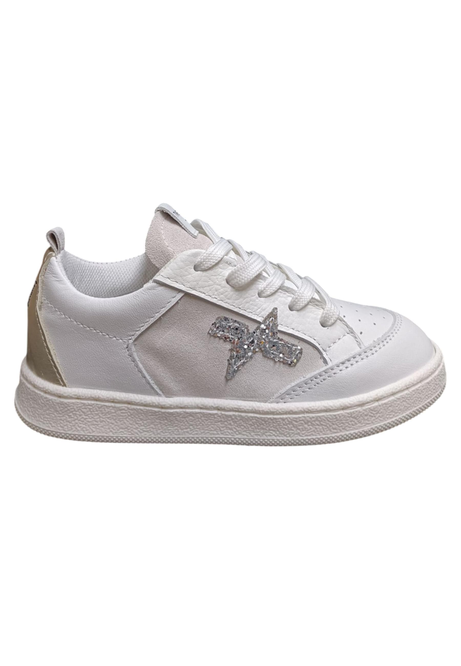 Scarpe sneakers Bambine e ragazze TWELVE RAPTOR  bianco-argento-platino laccio in Ballerine Scarpetteria Gica - Trani, commercioVirtuoso.it