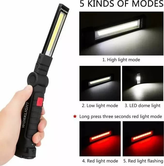 Lampada Led Ricaricabile Magnetica Luce da Lavoro Portatile Officina Torcia da Lavoro Luce Portatile Ricaricabile Led con