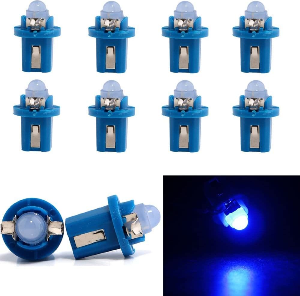 Lotto10 lampade Led T5 B8.5D Lampadine Luci Blu Auto Cruscotto Strumenti Quadro