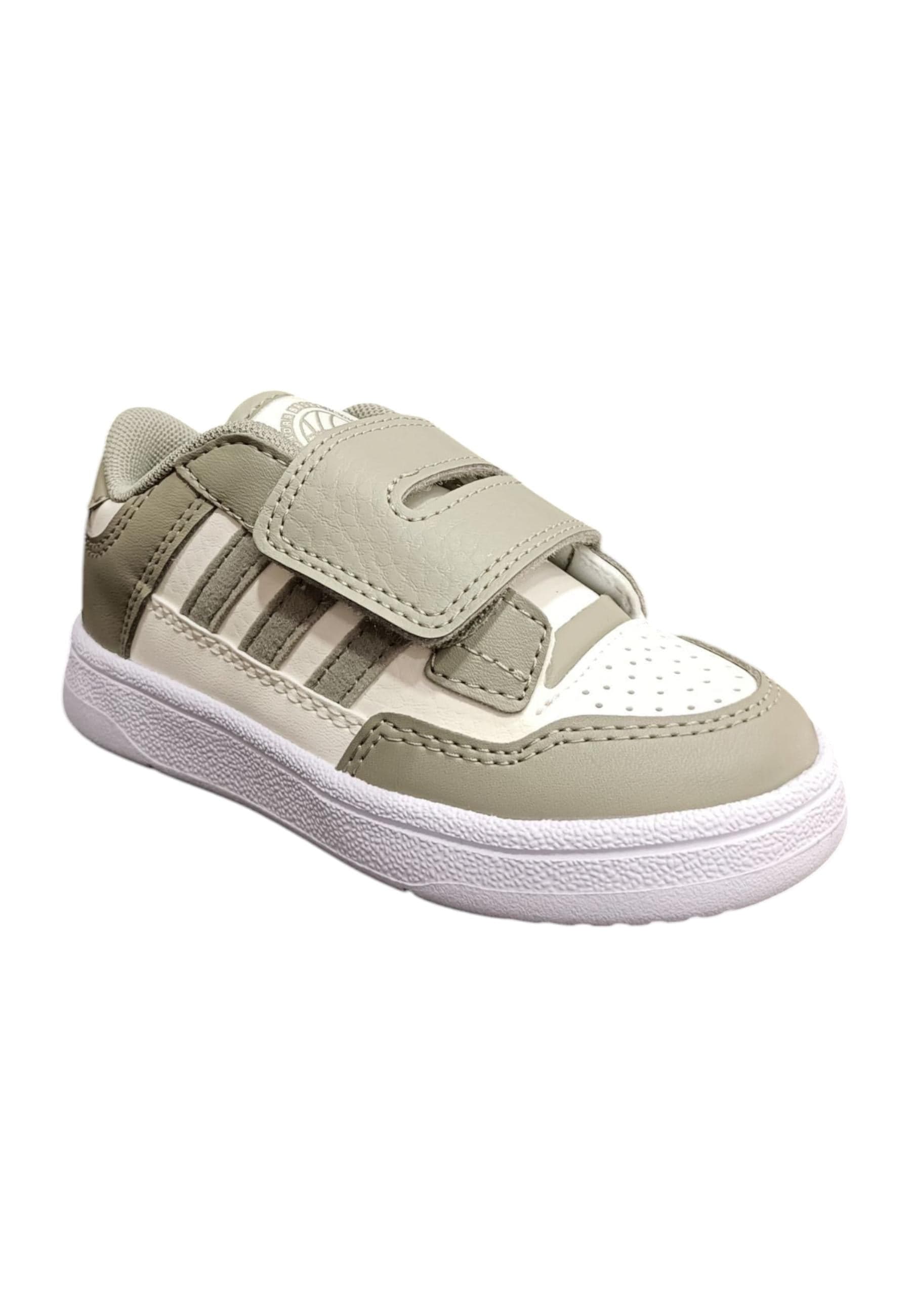 Scarpe sneakers Bambini e ragazzi adidas rapid court  grigio-bianco velcro in Ballerine Scarpetteria Gica - Trani, commercioVirtuoso.it