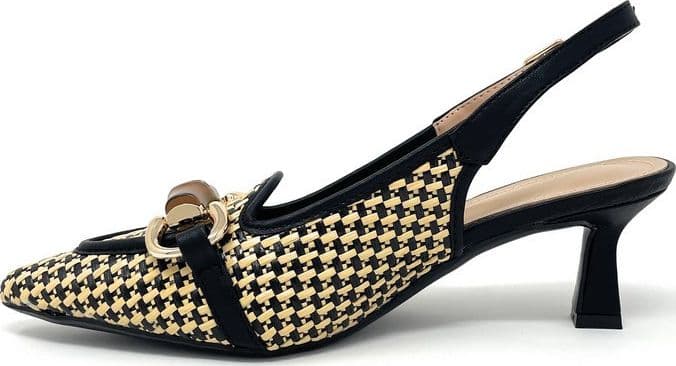 Francesco Milano slingback donna nero-beige Praga E06 07K - 3