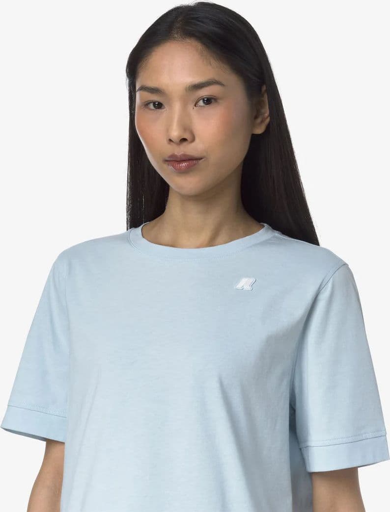 K-WAY T-Shirt donna in Cotone Donna A Taglio Boxy Blu Baby per Uso Quotidiano in T-shirt Broadway Red - Barletta, commercioVirtuoso.it