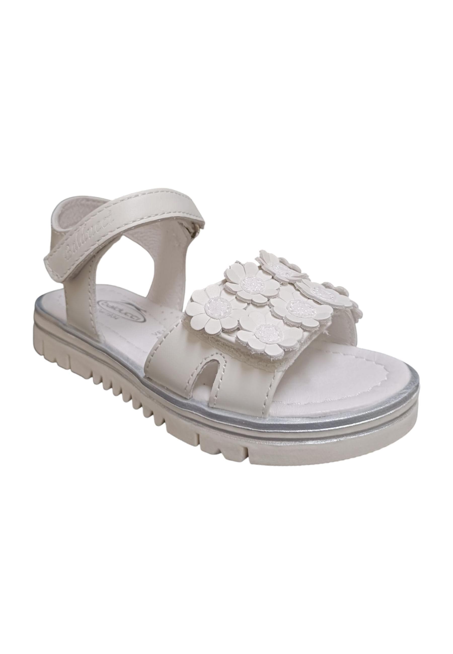 Sandalo bambina Balducci Grig bianco pelle - Sandalo da passeggio con velcro in Ballerine Scarpetteria Gica - Trani, commercioVirtuoso.it