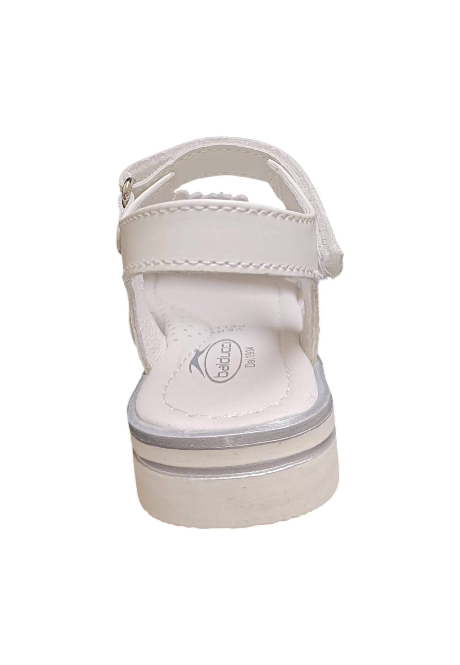 Sandalo bambina Balducci Grig bianco pelle - Sandalo da passeggio con velcro in Ballerine Scarpetteria Gica - Trani, commercioVirtuoso.it