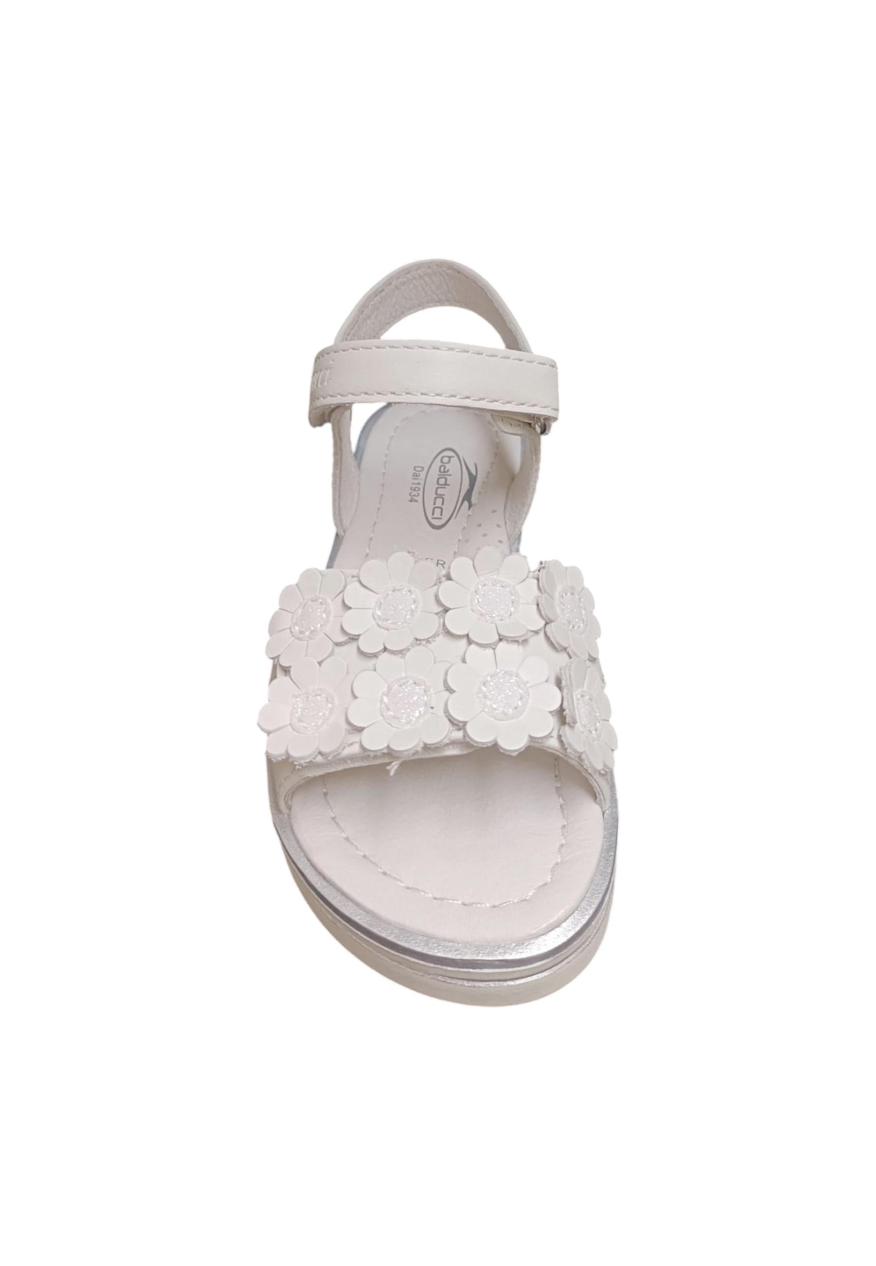 Sandalo bambina Balducci Grig bianco pelle - Sandalo da passeggio con velcro in Ballerine Scarpetteria Gica - Trani, commercioVirtuoso.it