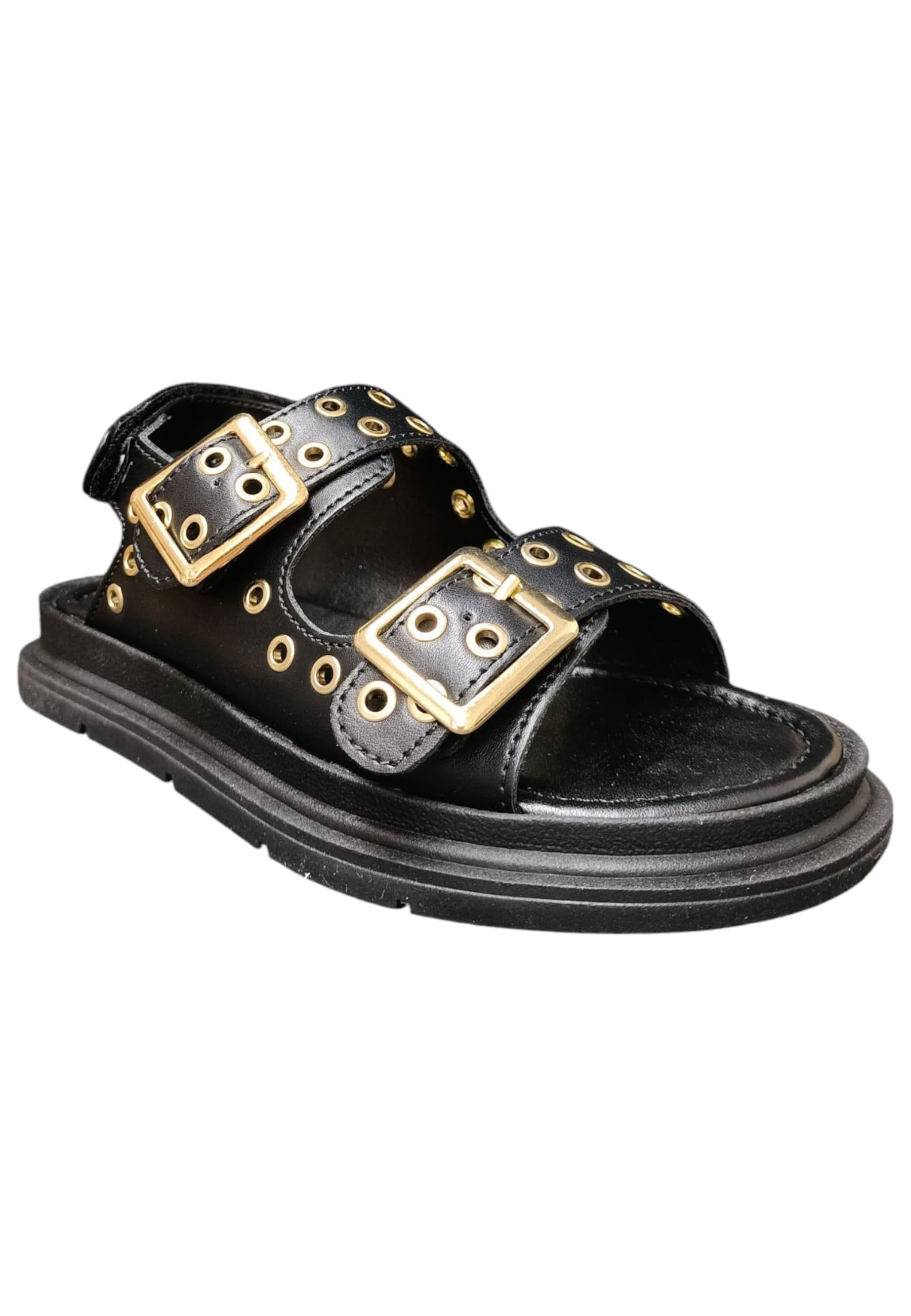 Sandalo bambina Ferrè Birkom nero pelle sintetica - Sandalo da passeggio con fibbia e velcro in Ballerine Scarpetteria Gica - Trani, commercioVirtuoso.it