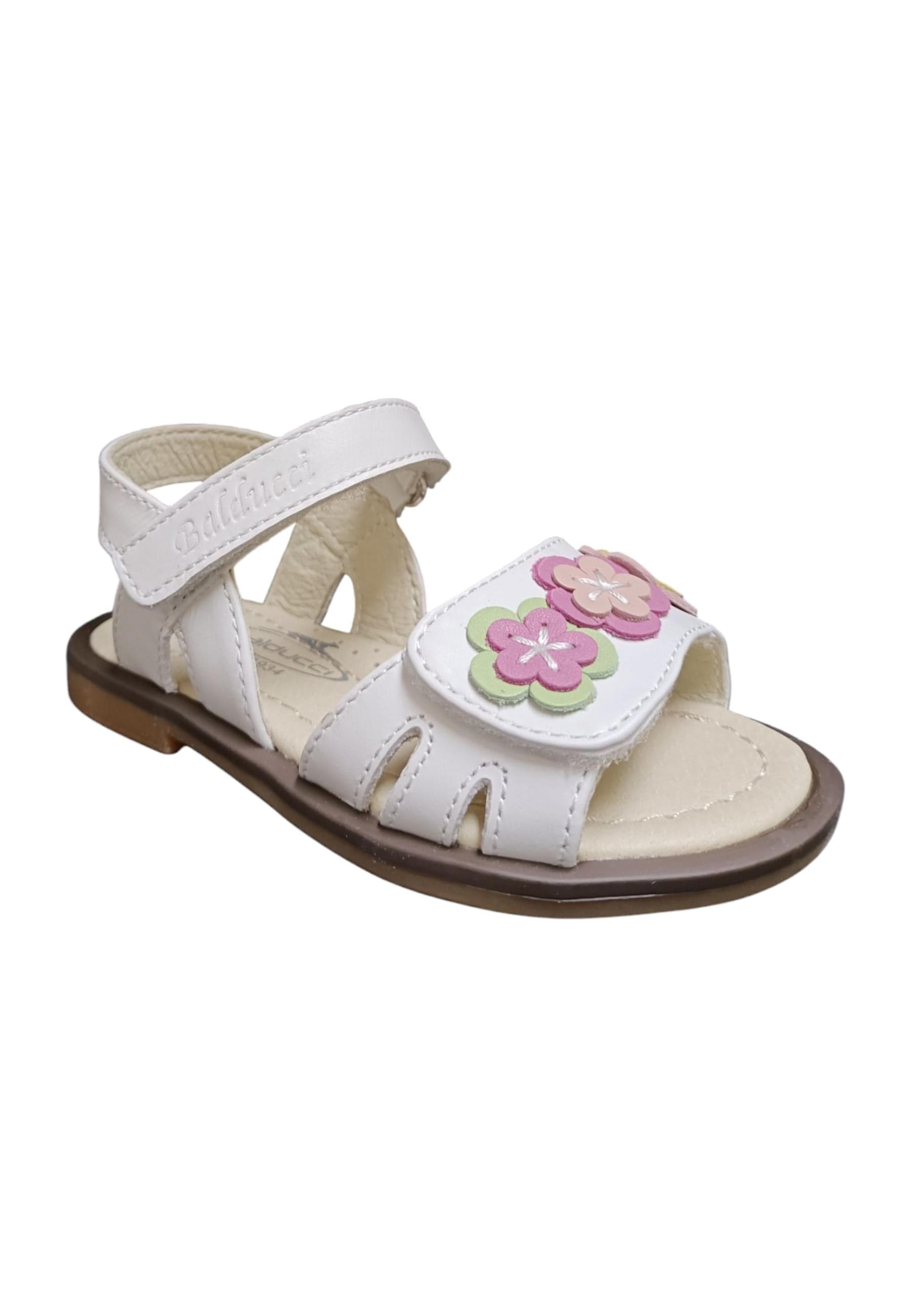 Scarpe sandalo Bambine e ragazze balducci GULLIT  bianco-fuxja velcro in Ballerine Scarpetteria Gica - Trani, commercioVirtuoso.it