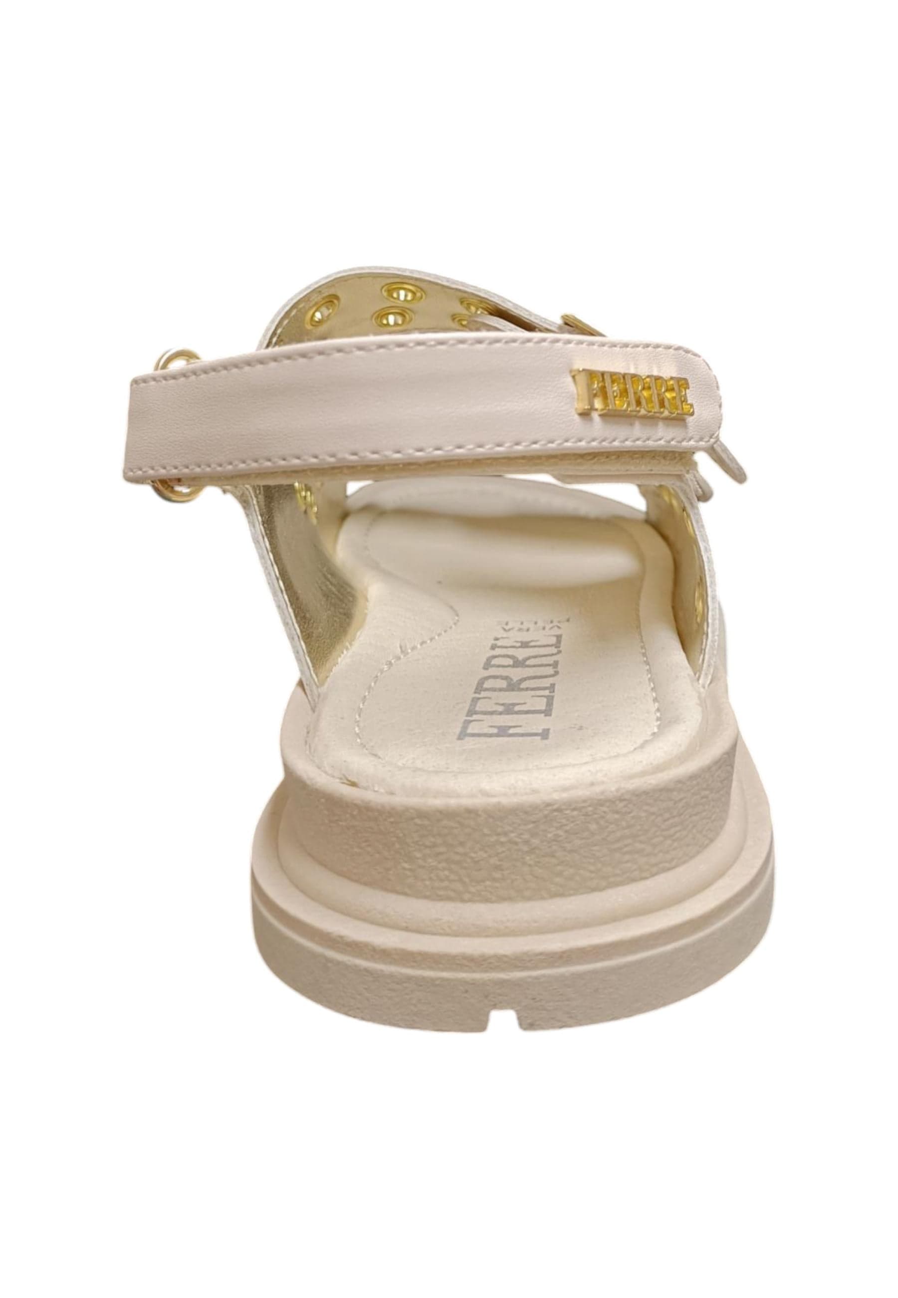 Sandalo bambina Ferrè Birkom bianco pelle sintetica - Sandalo da passeggio con fibbia e velcro in Ballerine Scarpetteria Gica - Trani, commercioVirtuoso.it
