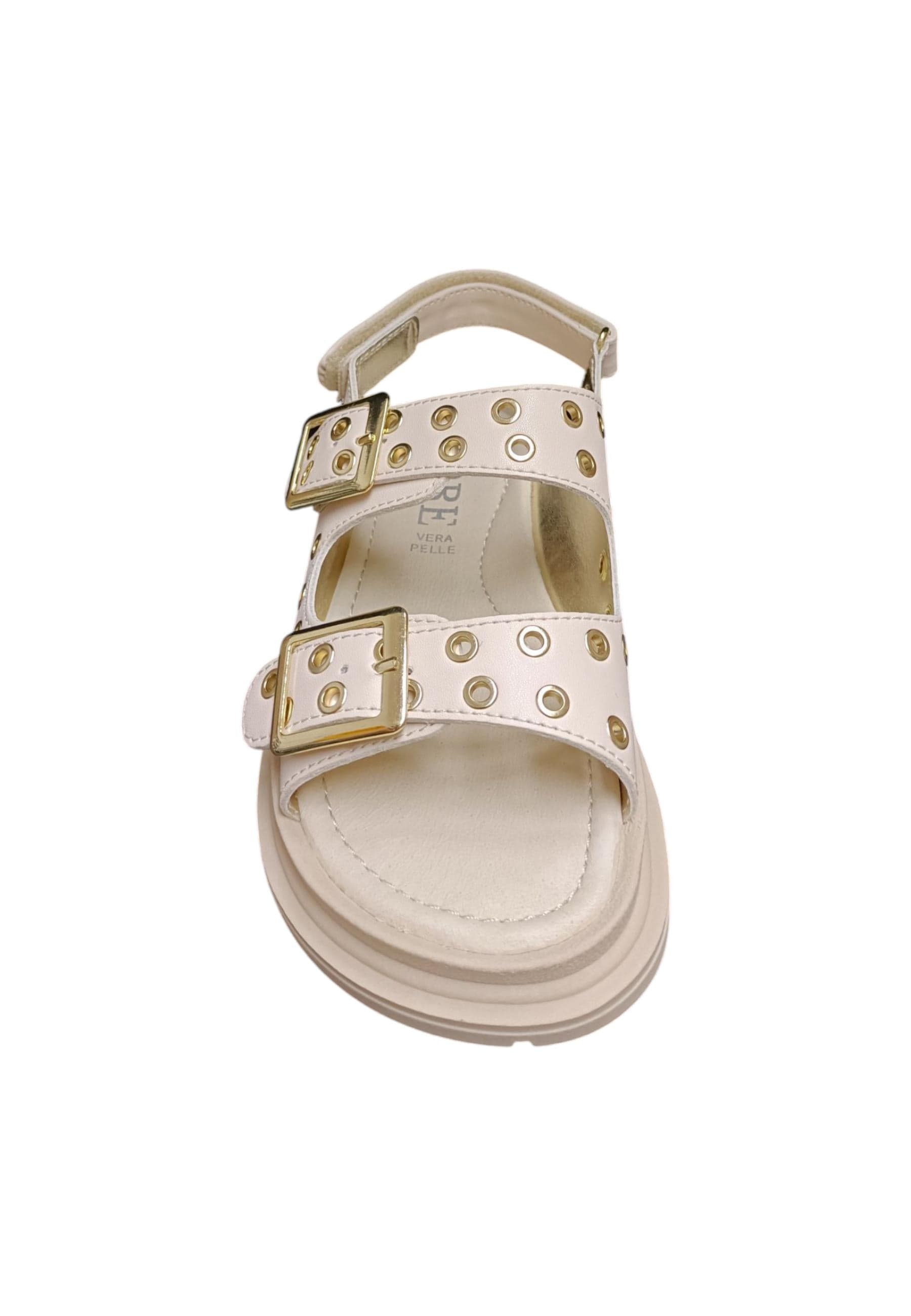 Sandalo bambina Ferrè Birkom bianco pelle sintetica - Sandalo da passeggio con fibbia e velcro in Ballerine Scarpetteria Gica - Trani, commercioVirtuoso.it