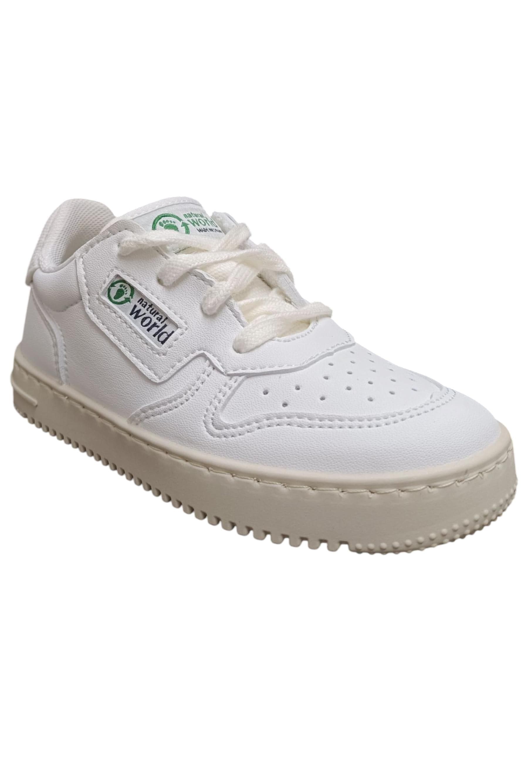 Scarpe sneakers Bambini e ragazzi natural world BASQUET  bianco laccio in Ballerine Scarpetteria Gica - Trani, commercioVirtuoso.it
