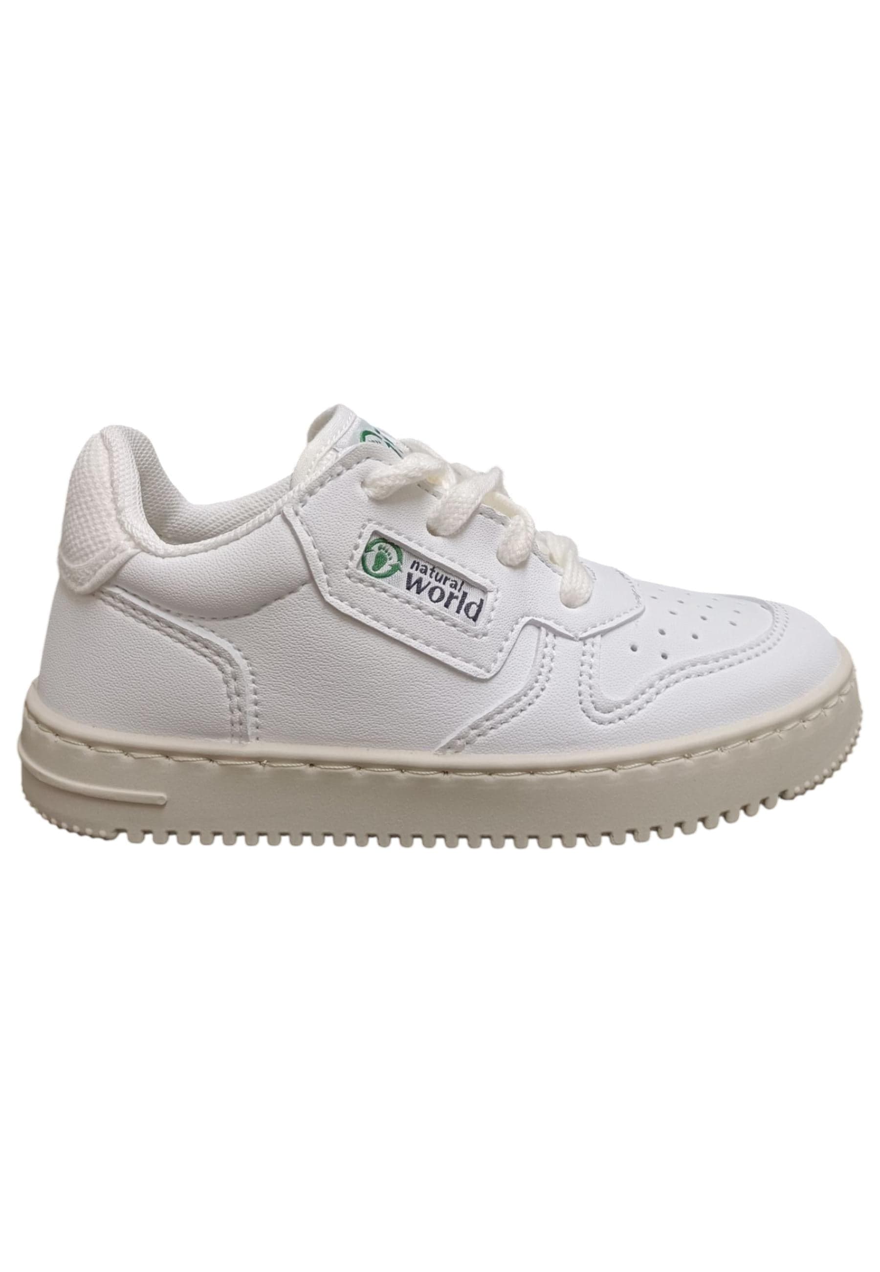 Scarpe sneakers Bambini e ragazzi natural world BASQUET  bianco laccio in Ballerine Scarpetteria Gica - Trani, commercioVirtuoso.it