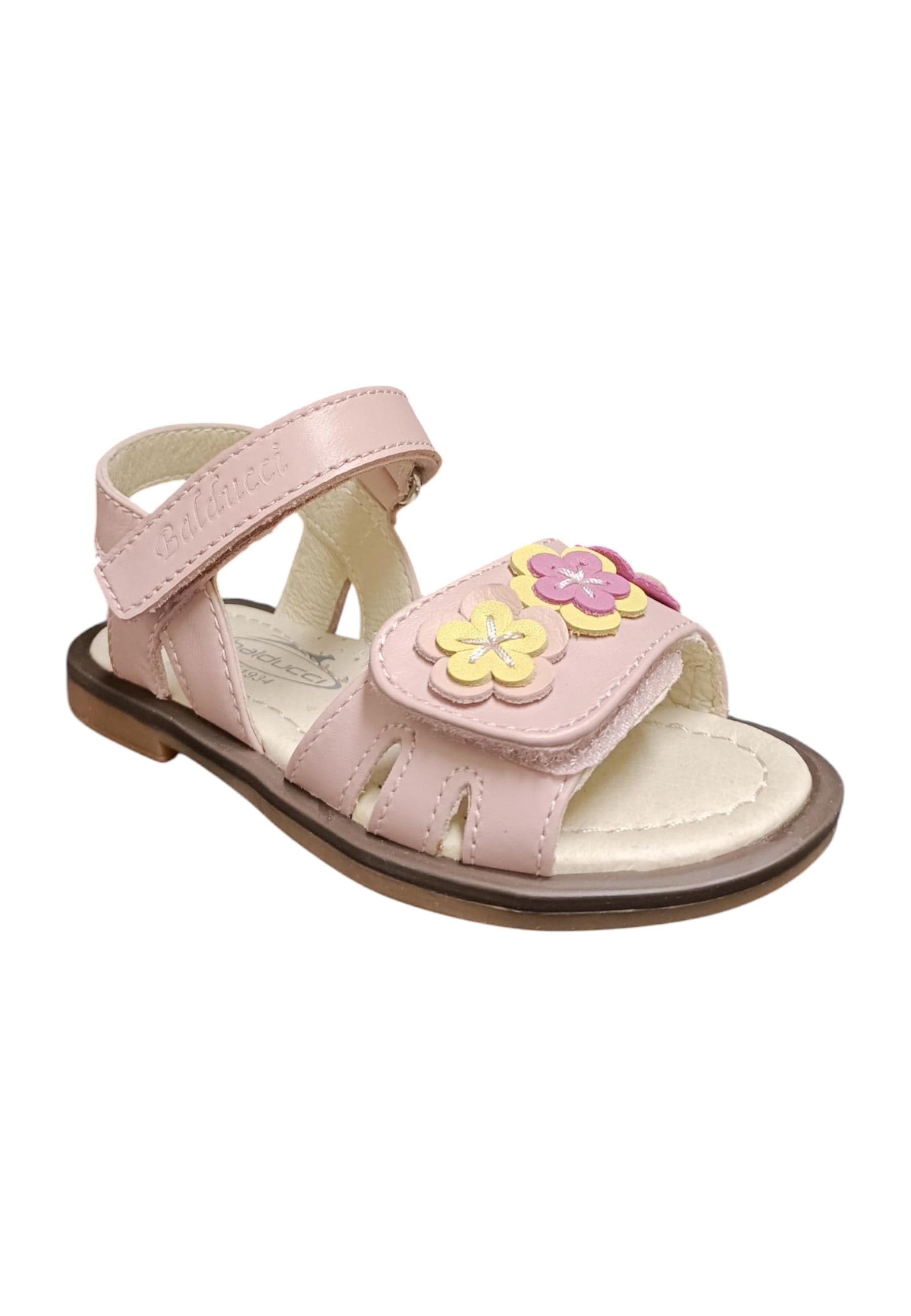 Sandalo bambina Balducci Gullit cipria pelle - Sandalo da passeggio con velcro in Ballerine Scarpetteria Gica - Trani, commercioVirtuoso.it