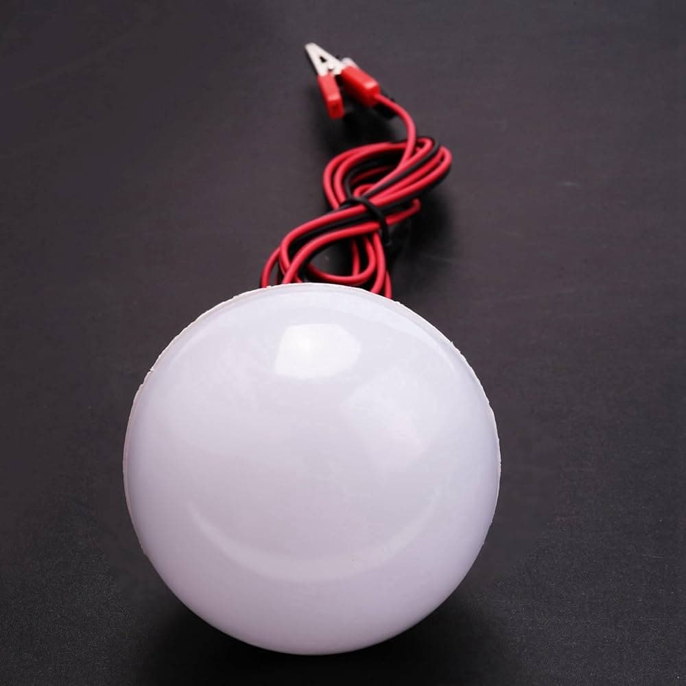 LAMPADA EMERGENZA PANNELLI SOLARI LED 12V 12W AUTO CAMPER PINZE BATTERIA BIANCO FREDDO 6000K RESA 110W SPORT CAMPEGGIO - 6