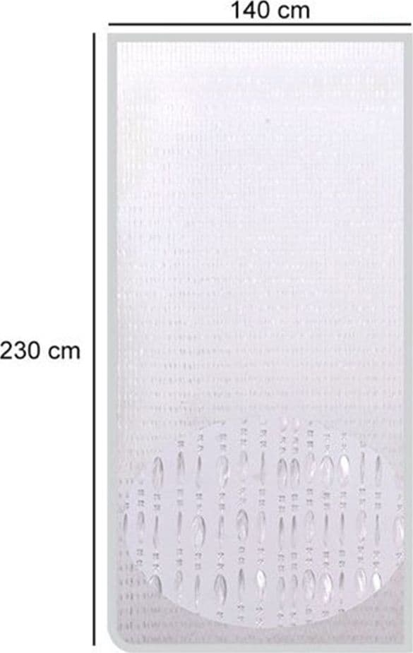 TENDA MOSCHIERA ANTIMOSCHE CON FILI PERLINE TRASPARENTE IN PVC 140X230CM TPL47 017341 - 5