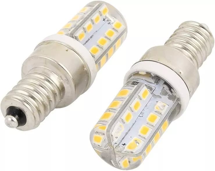 Lampada E14 LED AC12-20V DC 12-30V 2,5W RESA 25W 48SMD 2835 Bianco Caldo 3500K Camper Barca Vetrina Cucina - 4