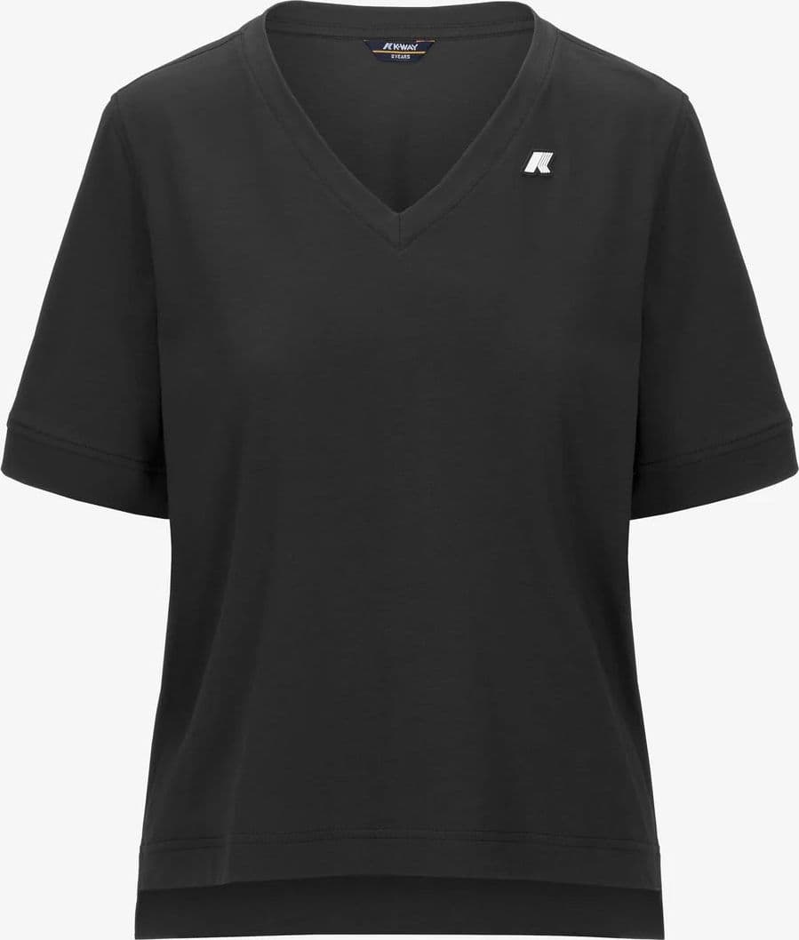 K-WAY T-Shirt donna in Cotone vestibilità regular scollo a V - K2148FW mod. Leda jersey_1