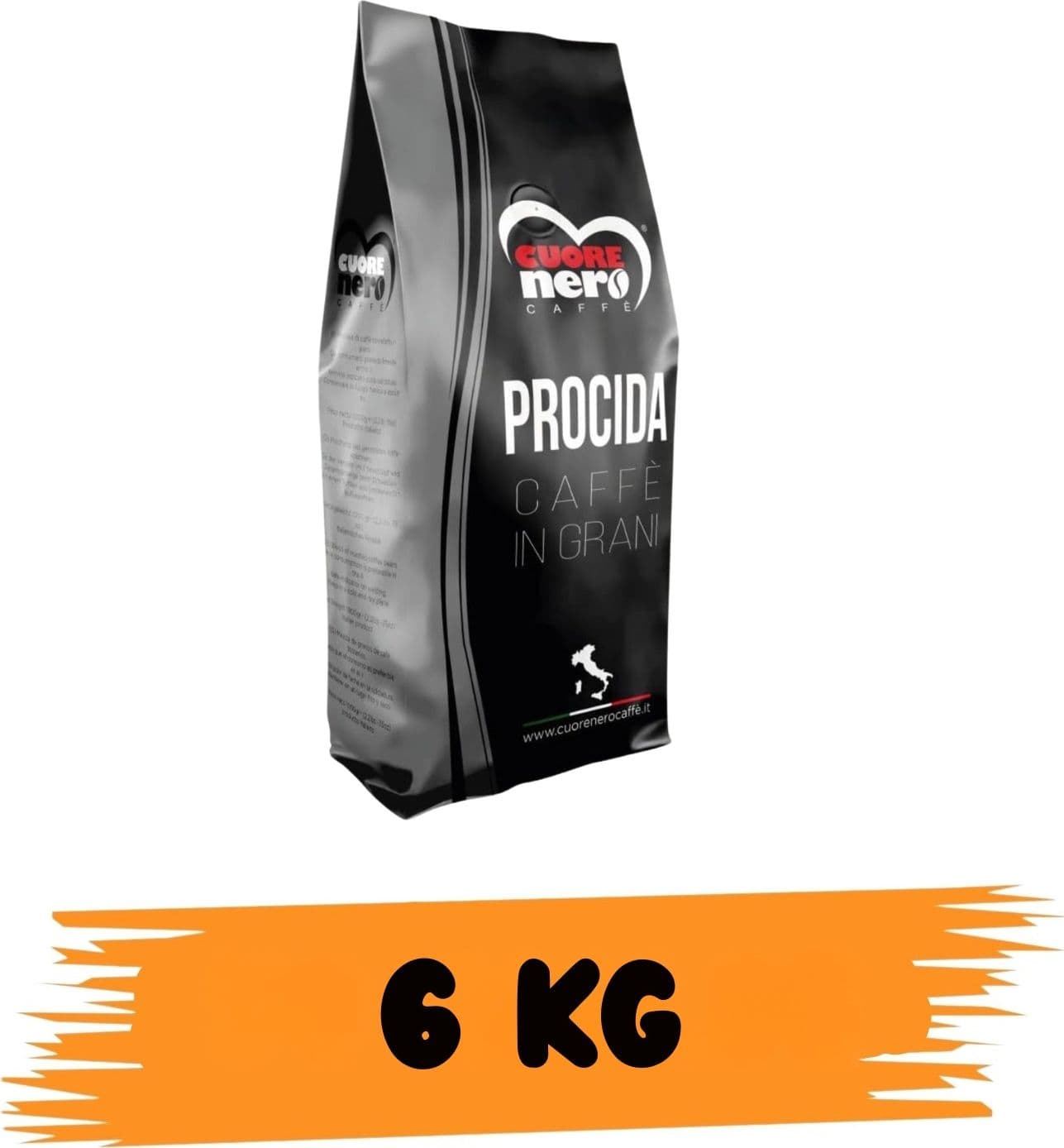 SUPER PROMO - Cuore Nero Caffè In Grani Miscela Procida 6kg