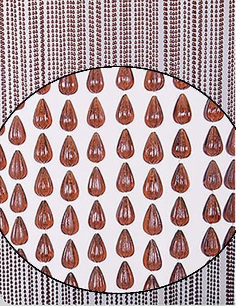 TENDA MOSCHIERA ANTIMOSCHE CON PERLINE GRANDI MARRONE IN PVC 120X230CM TPL74 017400 - 3