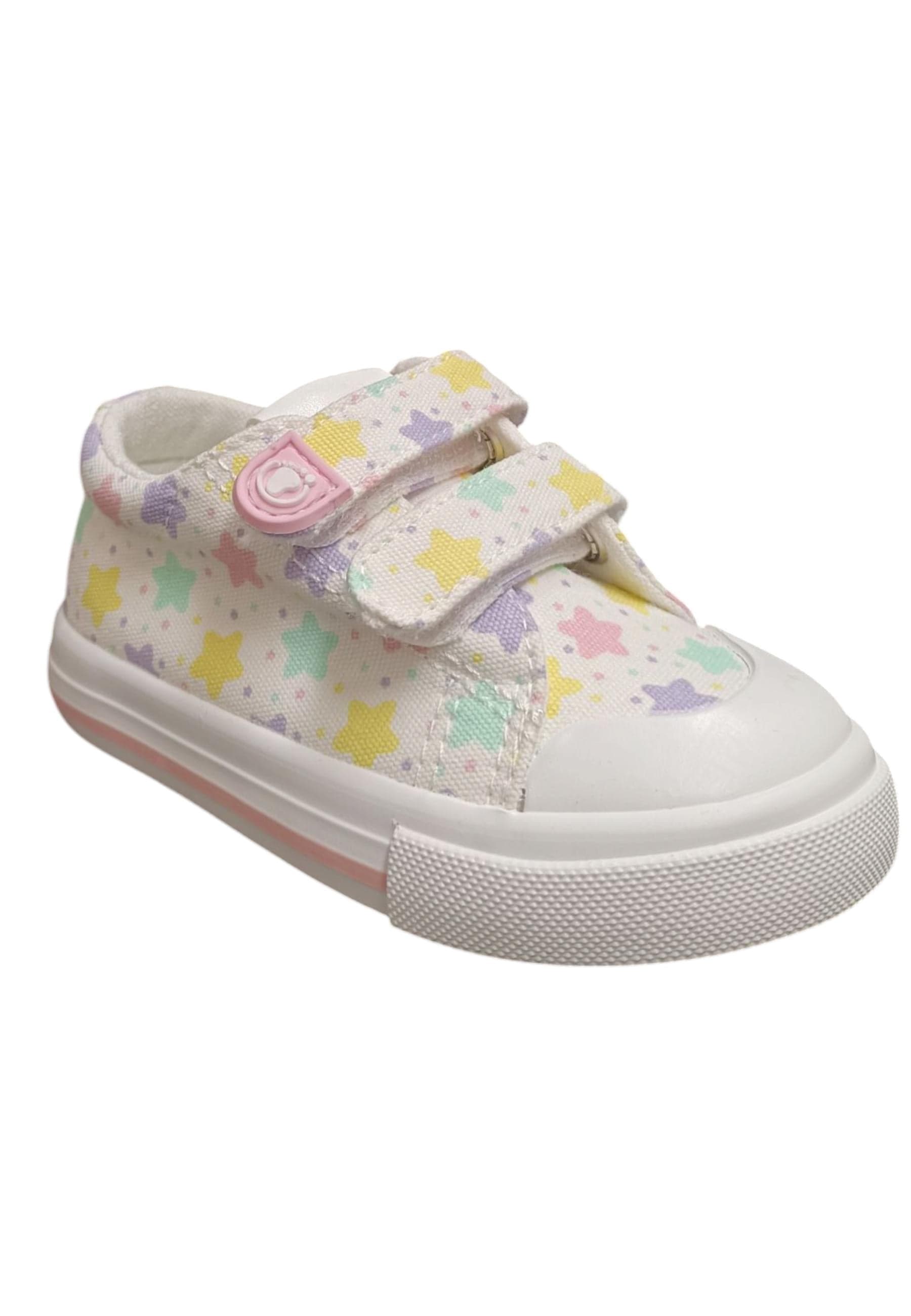 Scarpe sneakers bambina Conquitos TESH  bianco-multicolore velcro in Ballerine Scarpetteria Gica - Trani, commercioVirtuoso.it