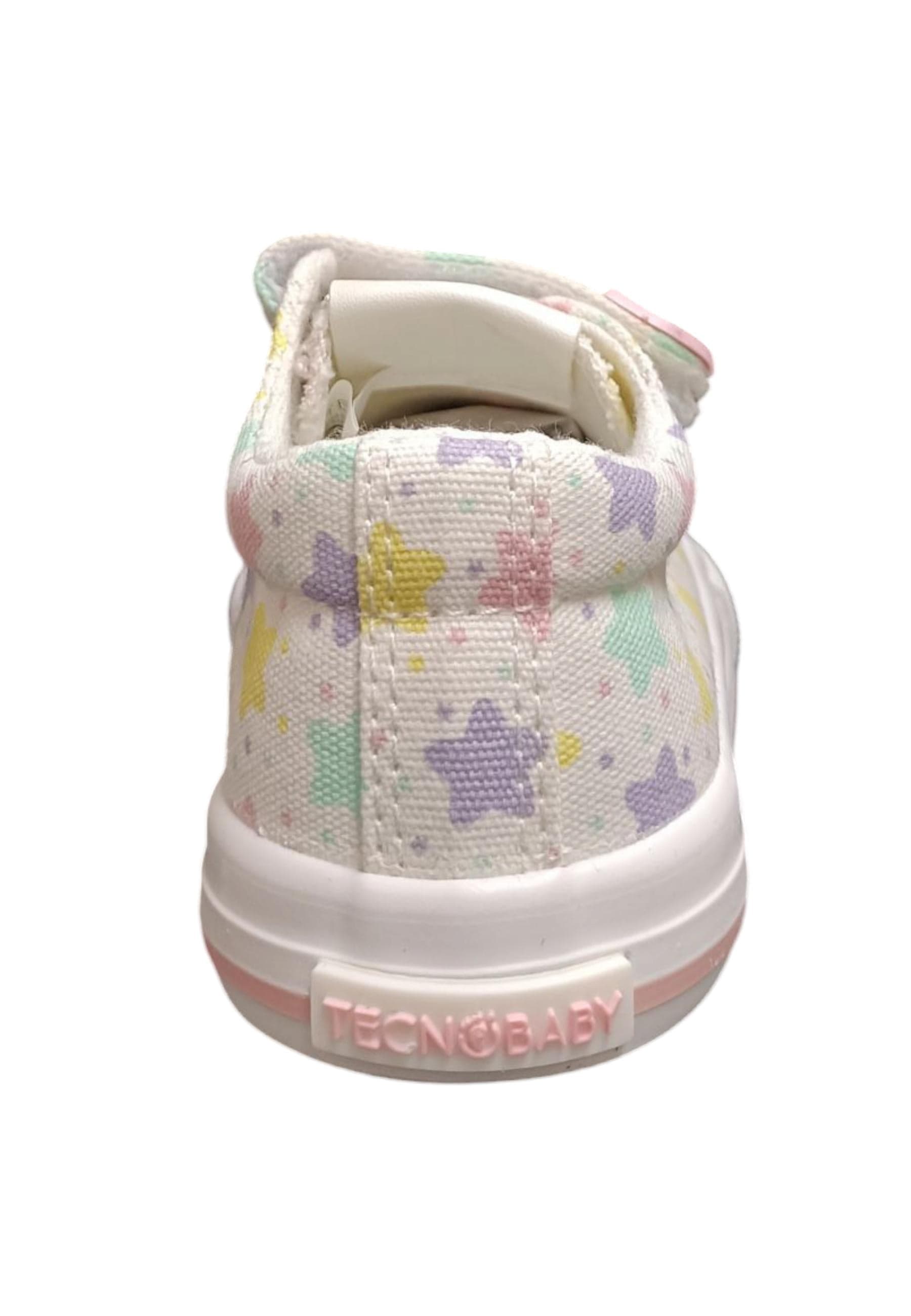 Scarpe sneakers bambina Conquitos TESH  bianco-multicolore velcro in Ballerine Scarpetteria Gica - Trani, commercioVirtuoso.it