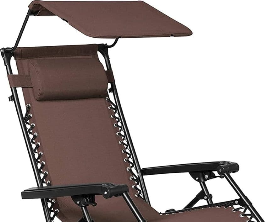 SEDIA SDRAIO CON PARASOLE IN TEXTILENE RECLINABILE PIEGHEVOLE CON POGGIATESTA 483015 - 17