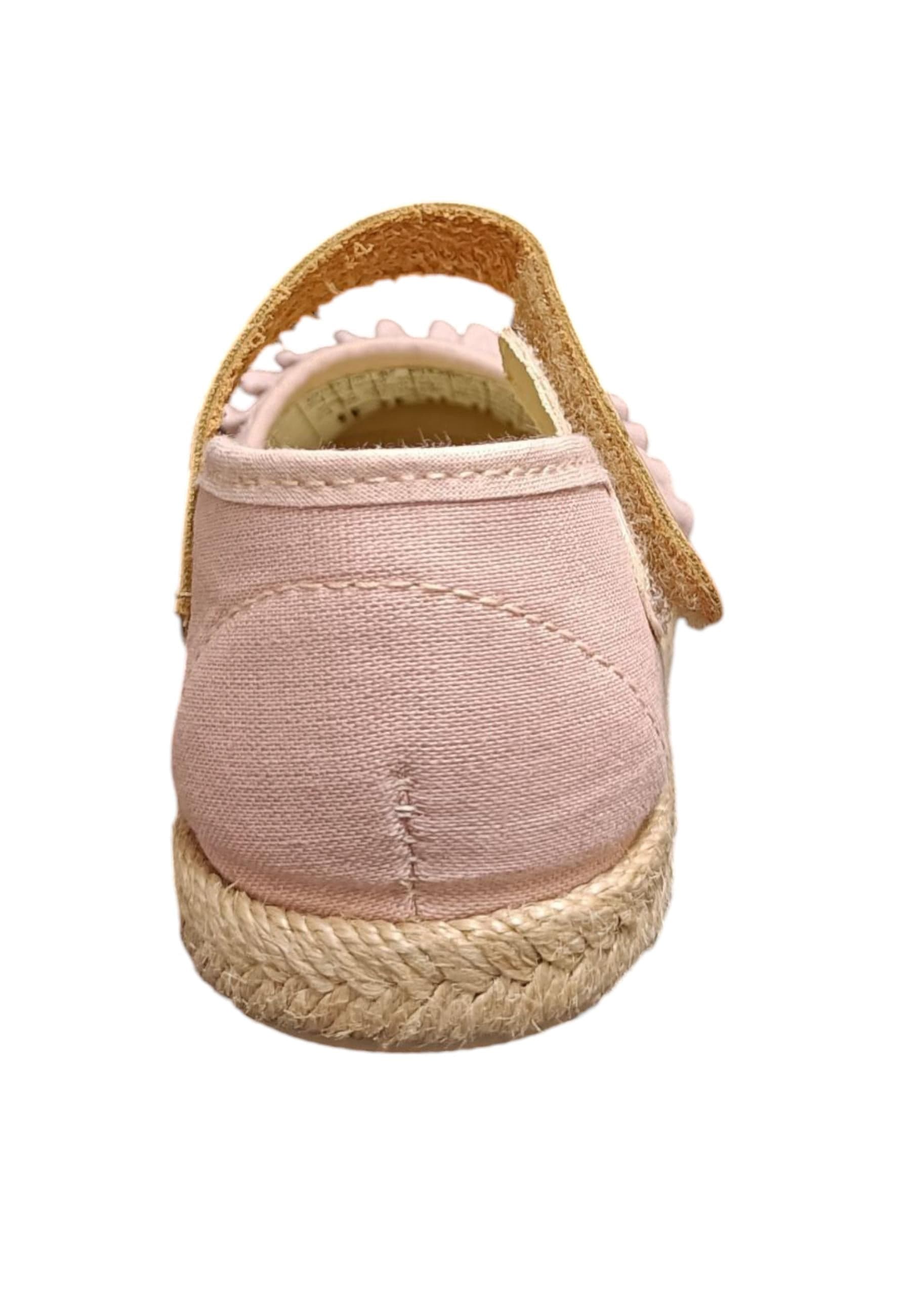 Espadrillas bambina Vul-Ladi Carla beige rosa verde tela velcro summer style in Ballerine Scarpetteria Gica - Trani, commercioVirtuoso.it