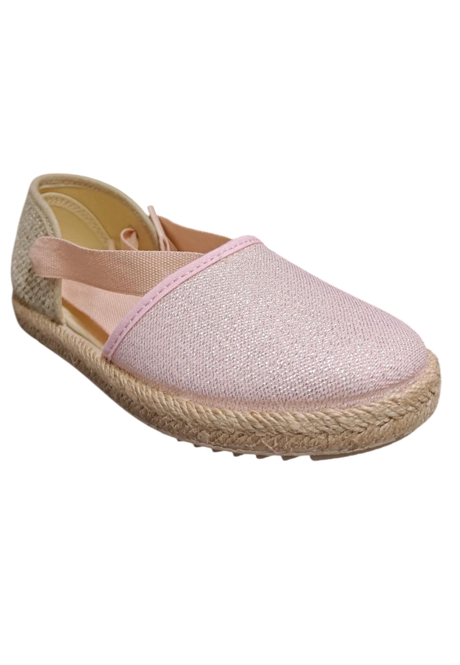 Espadrillas bambina Vul-Ladi Carla cipria beige tela laccio summer style in Ballerine Scarpetteria Gica - Trani, commercioVirtuoso.it
