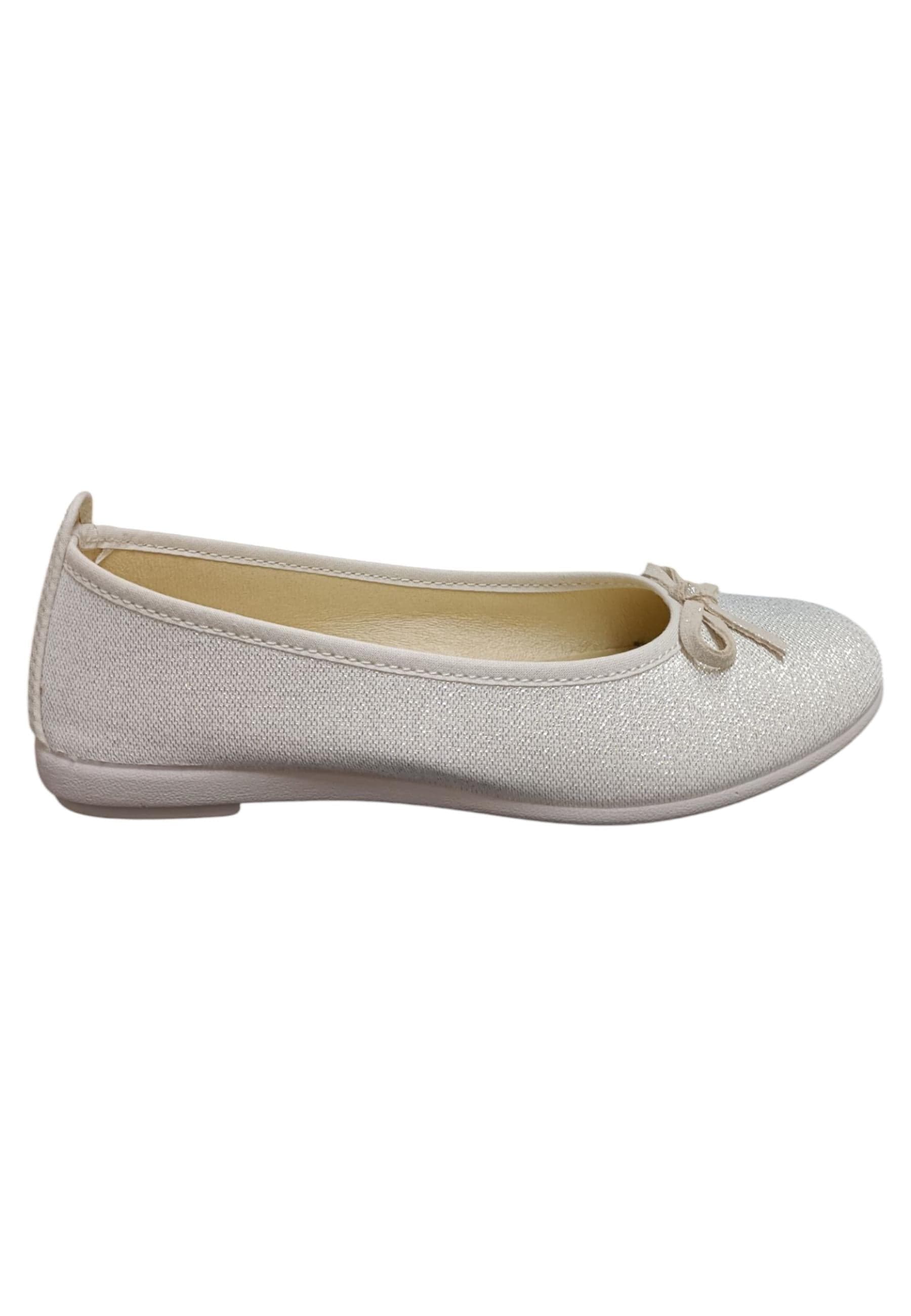 Ballerina bambina Vul-Ladi Candy bianco tela elastico comfort style in Ballerine Scarpetteria Gica - Trani, commercioVirtuoso.it