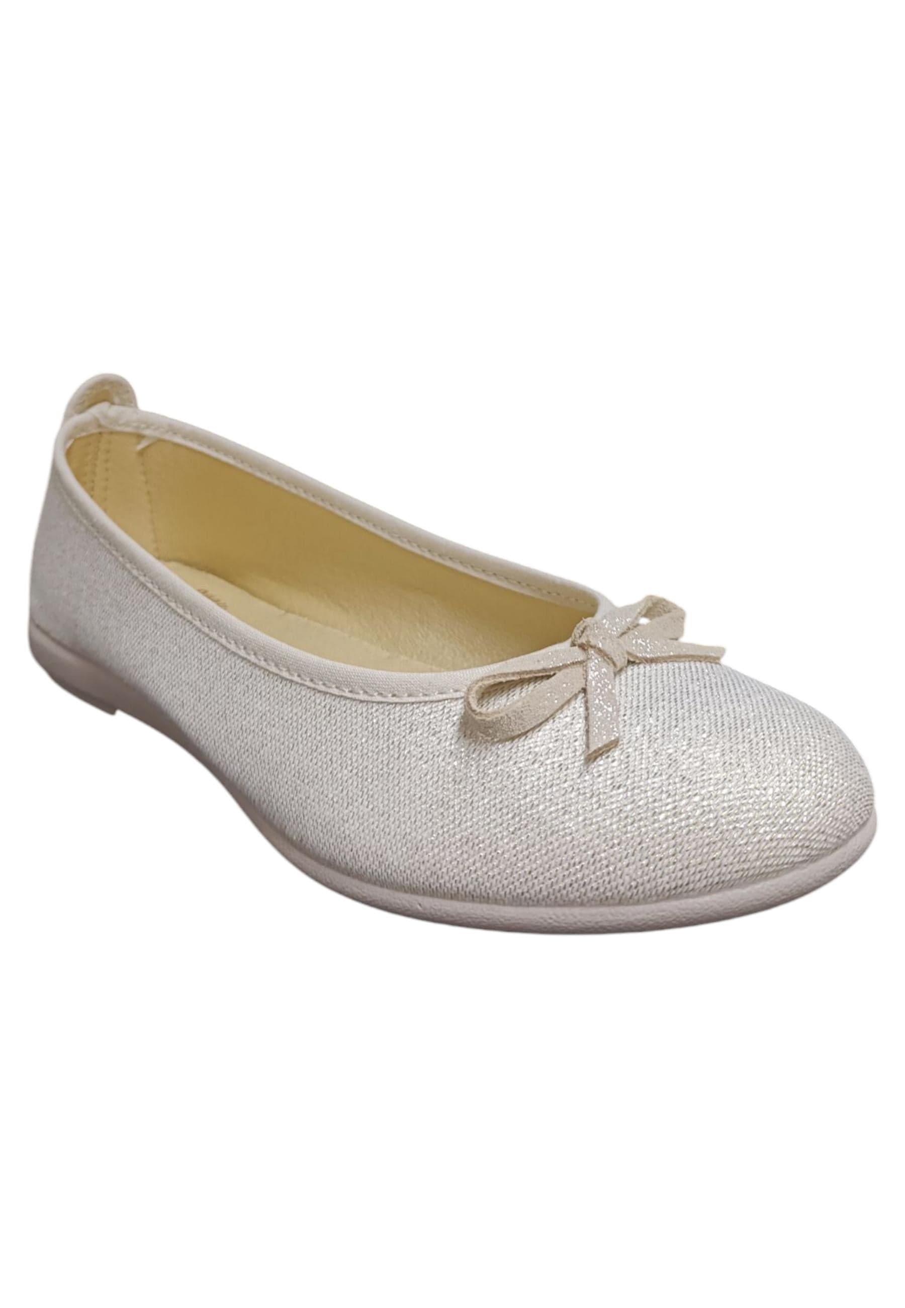 Ballerina bambina Vul-Ladi Candy bianco tela elastico comfort style in Ballerine Scarpetteria Gica - Trani, commercioVirtuoso.it