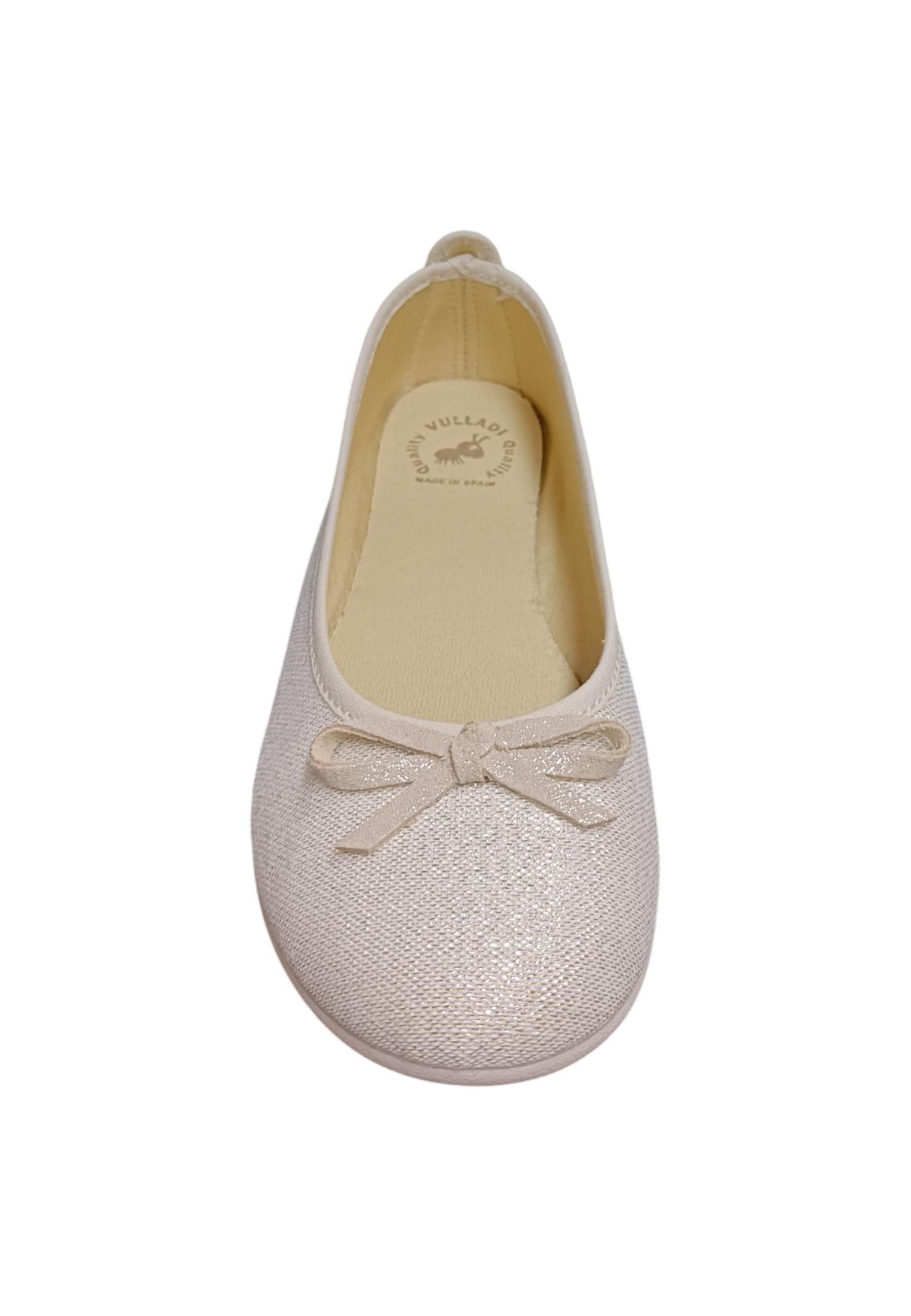 Ballerina bambina Vul-Ladi Candy bianco tela elastico comfort style in Ballerine Scarpetteria Gica - Trani, commercioVirtuoso.it