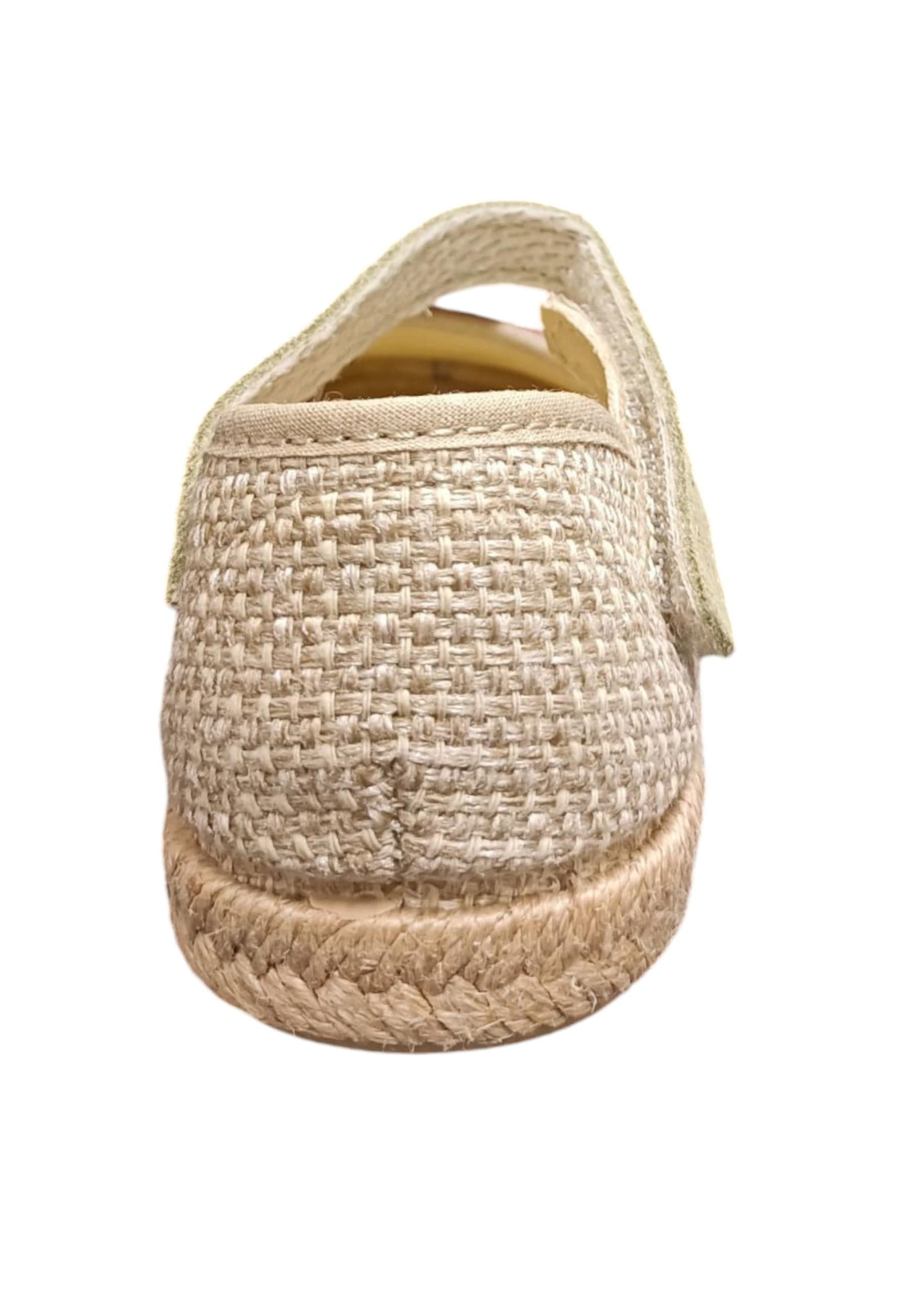 Espadrillas bambina Vul-Ladi Carla beige rosa verde tela velcro summer style in Ballerine Scarpetteria Gica - Trani, commercioVirtuoso.it