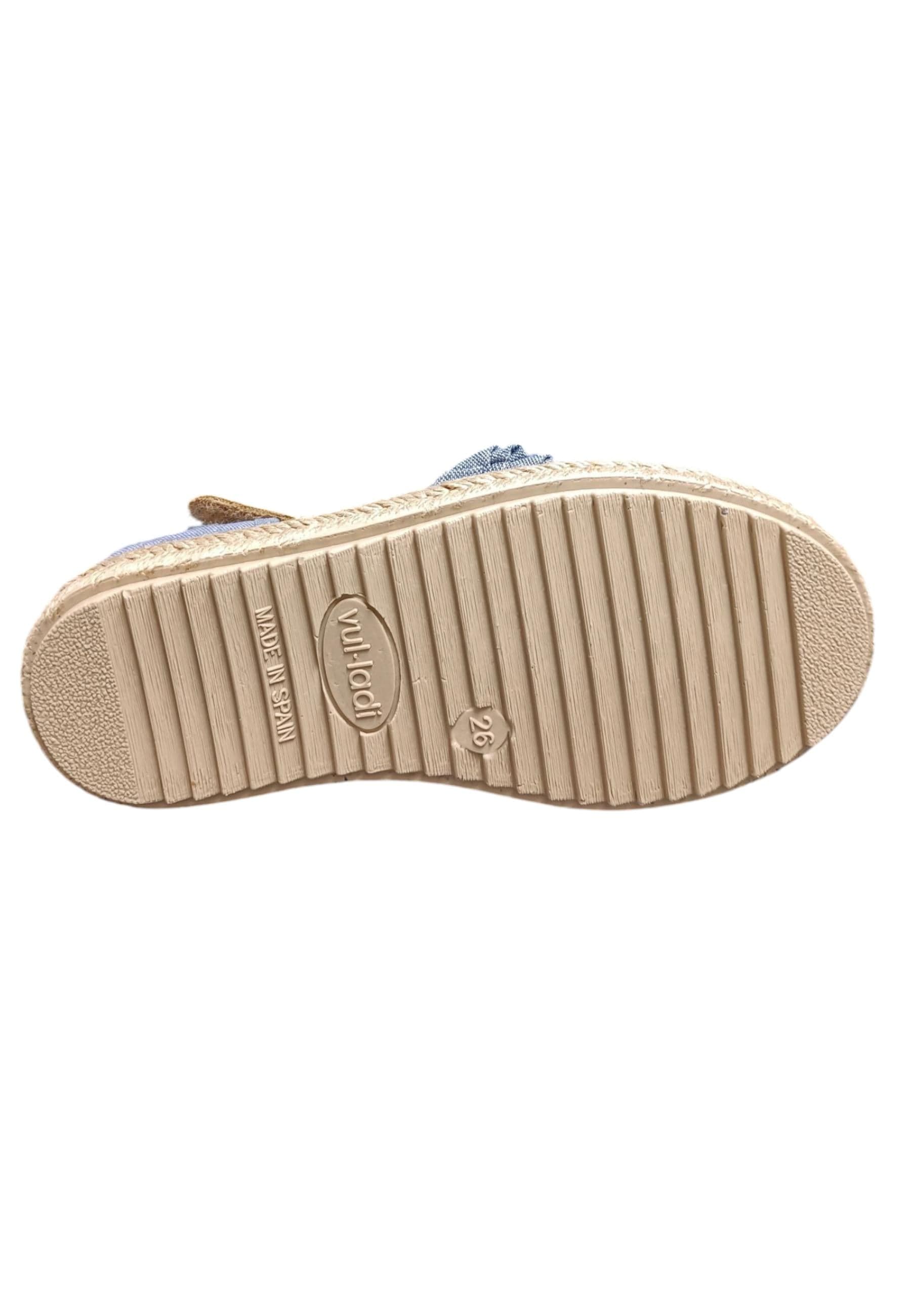Espadrillas bambina Vul-Ladi Carla jeans tela velcro summer style - 5