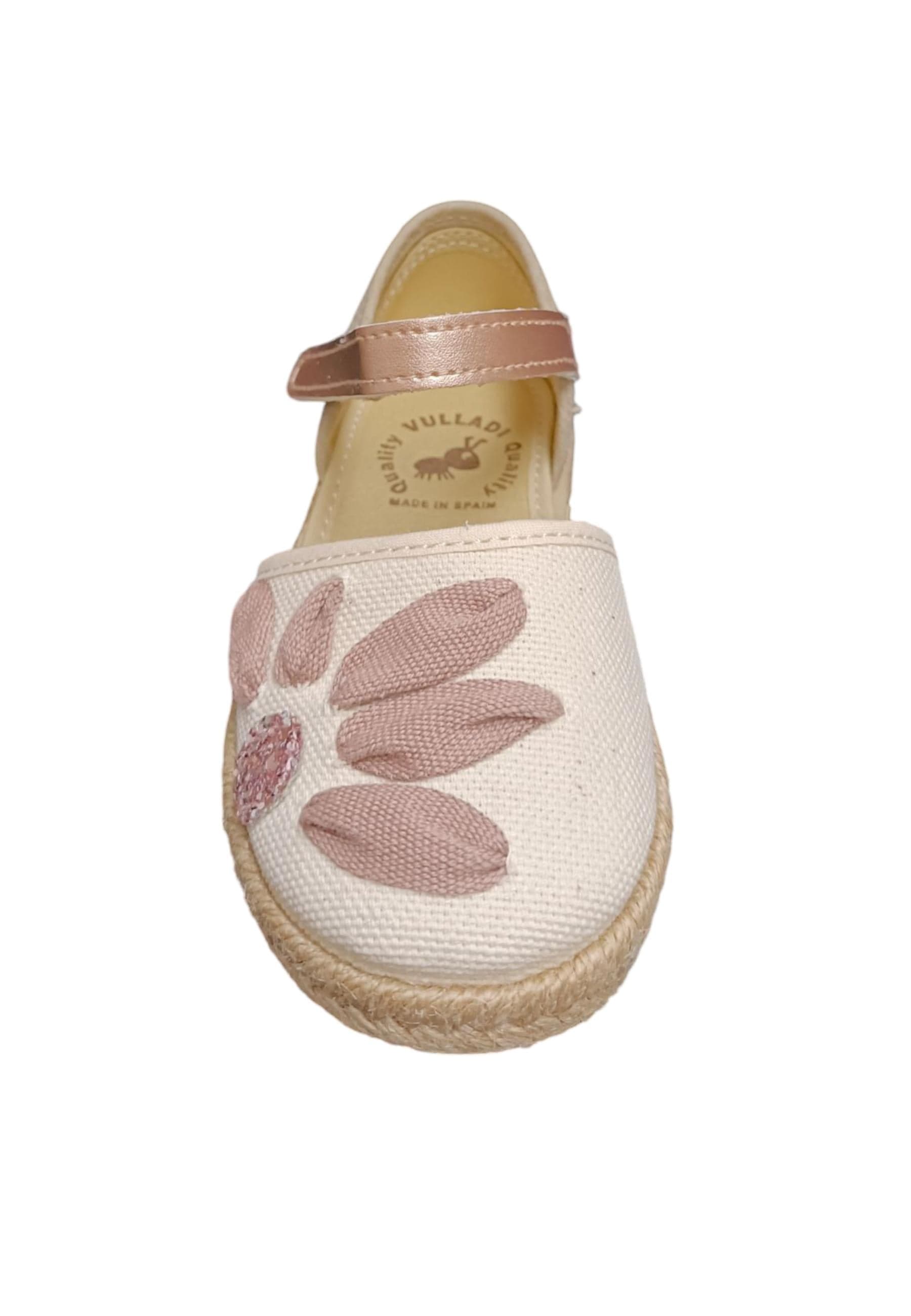 Espadrillas bambina Vul-Ladi Carla beige rosa tela velcro summer style in Ballerine Scarpetteria Gica - Trani, commercioVirtuoso.it