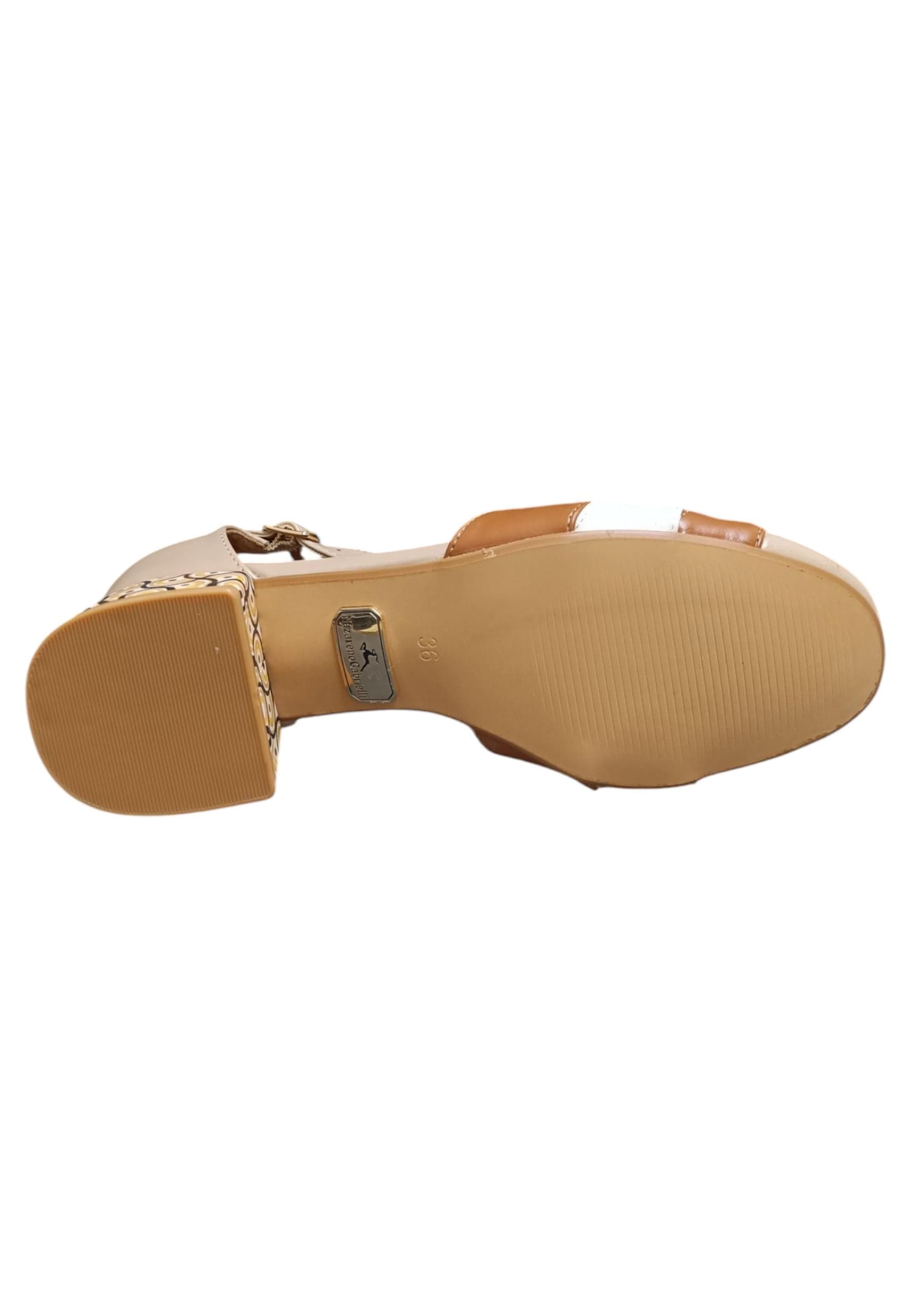 Sandali donna Nazareno Gabrieli beige cuoio multicolor pelle - Eleganza estiva con fibbia in Ballerine Scarpetteria Gica - Trani, commercioVirtuoso.it